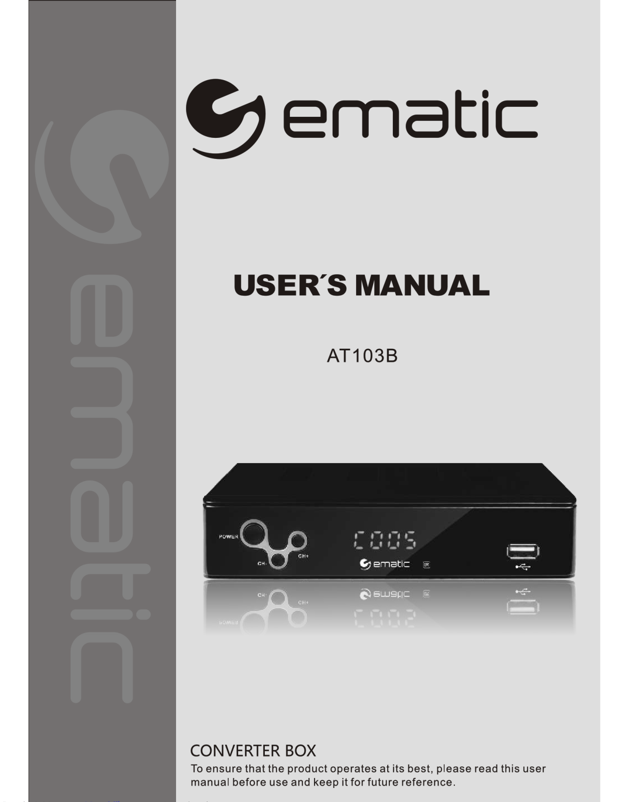 Ematic AT103B User Manual