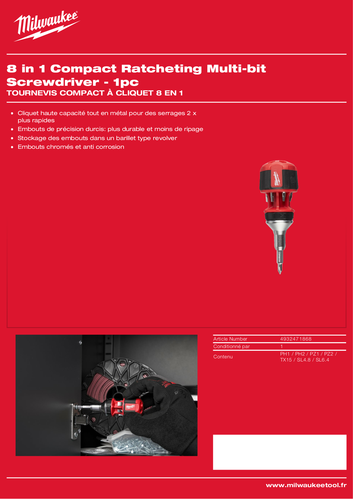 Milwaukee 4932471868 Specification - ManualMachine.com