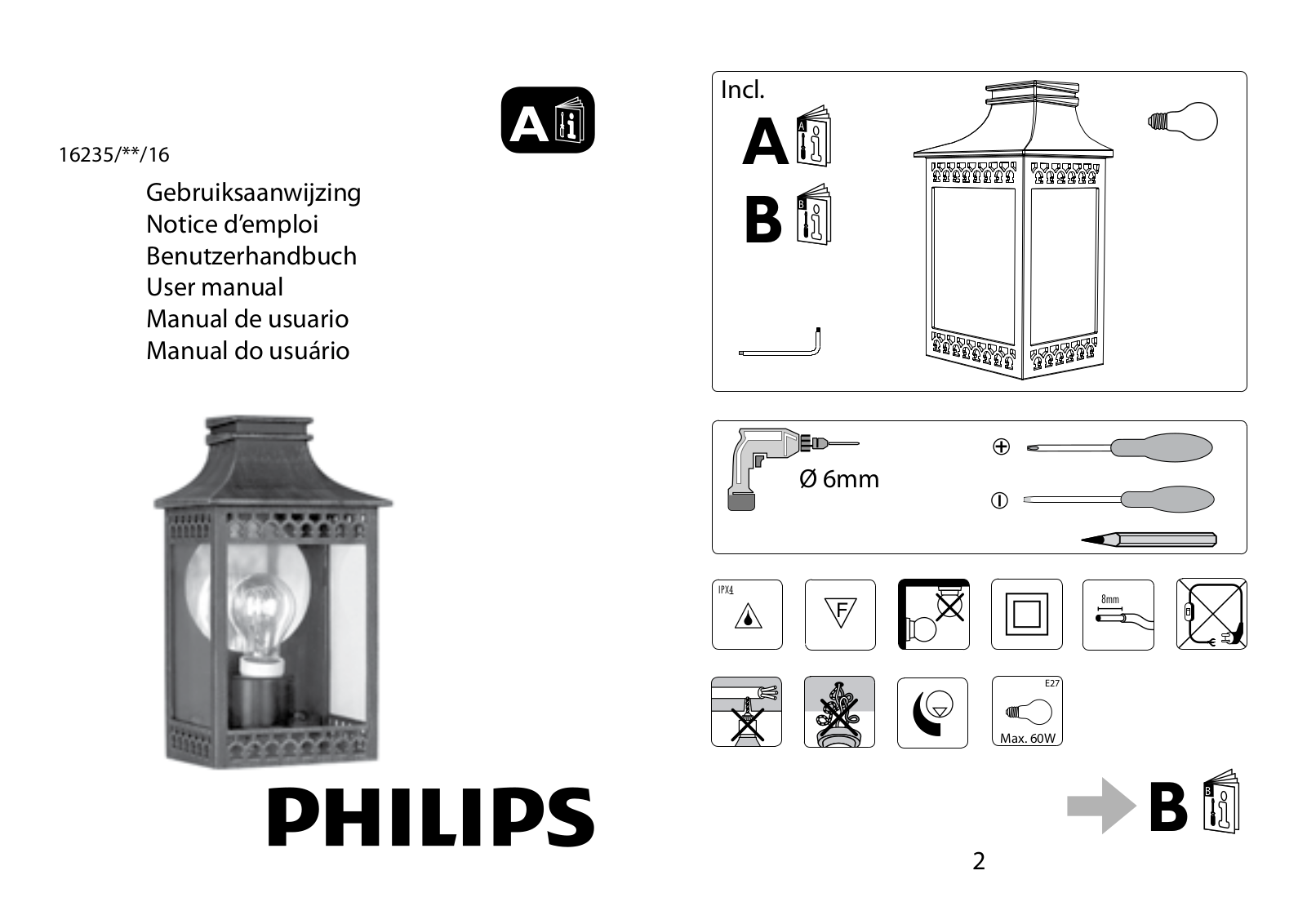 Philips 16235-86-16 Instruction Manual