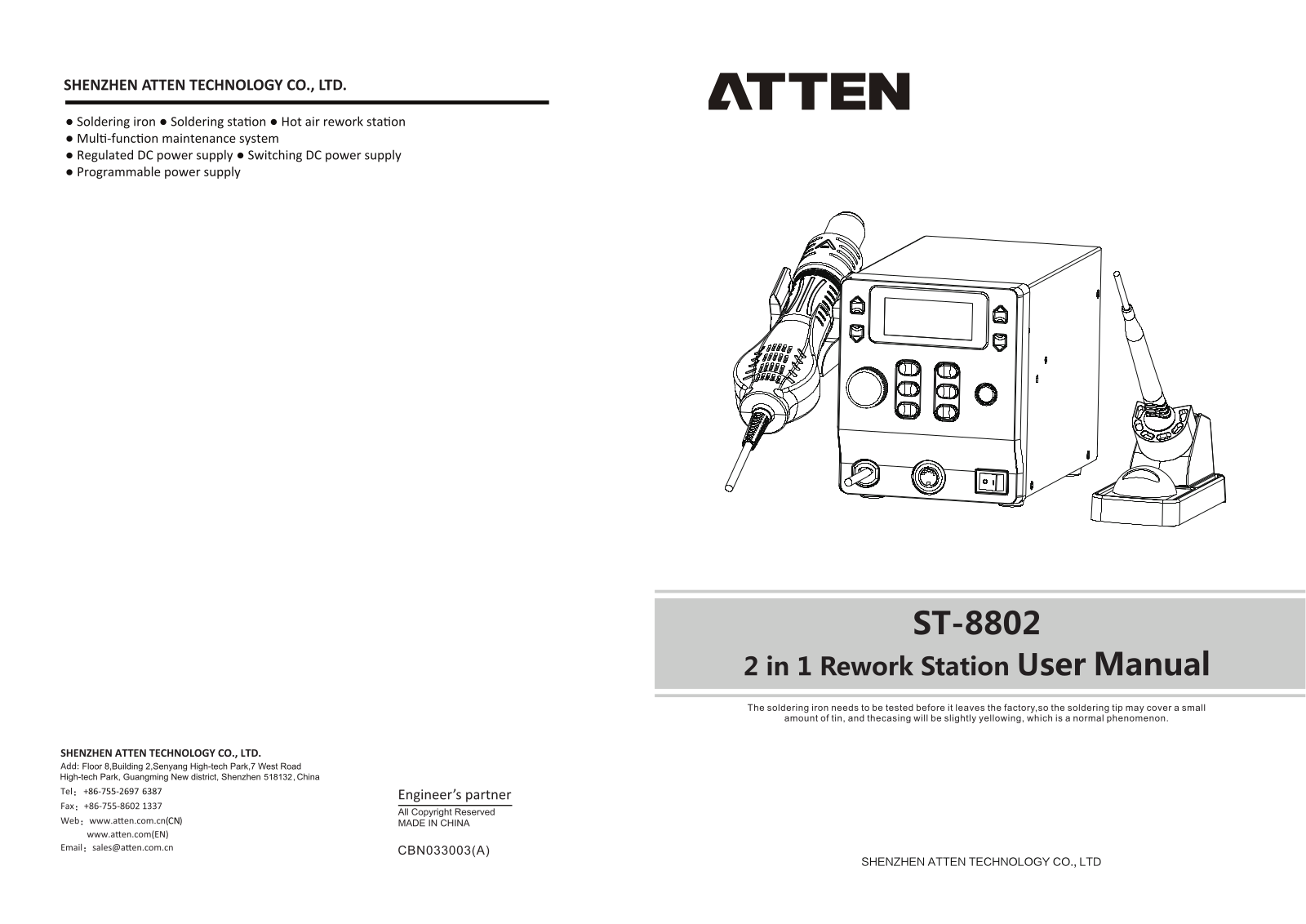 Atten ST-8802 User guide - ManualMachine.com