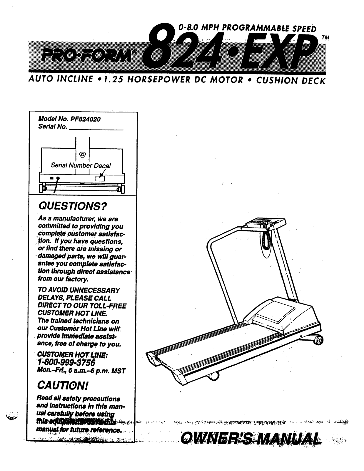 ProForm PF824020 User Manual