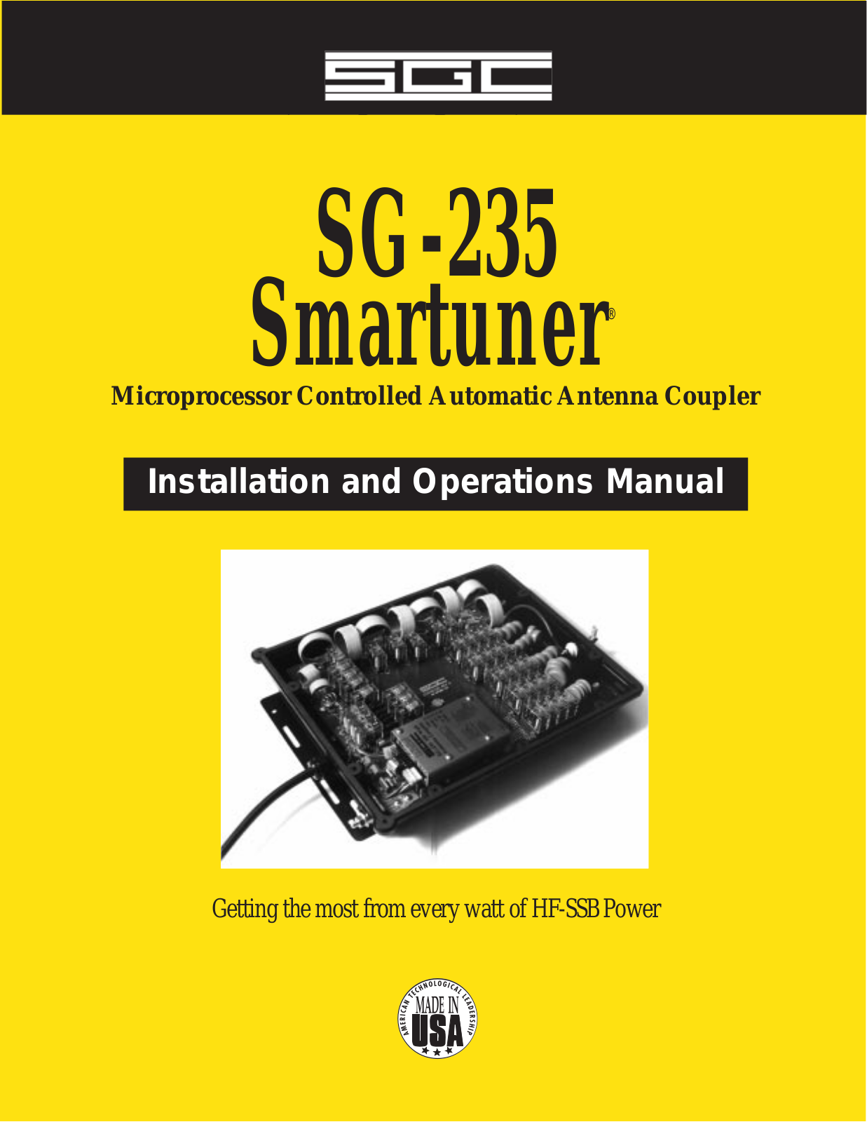 SGC SG-235 Operating Manual