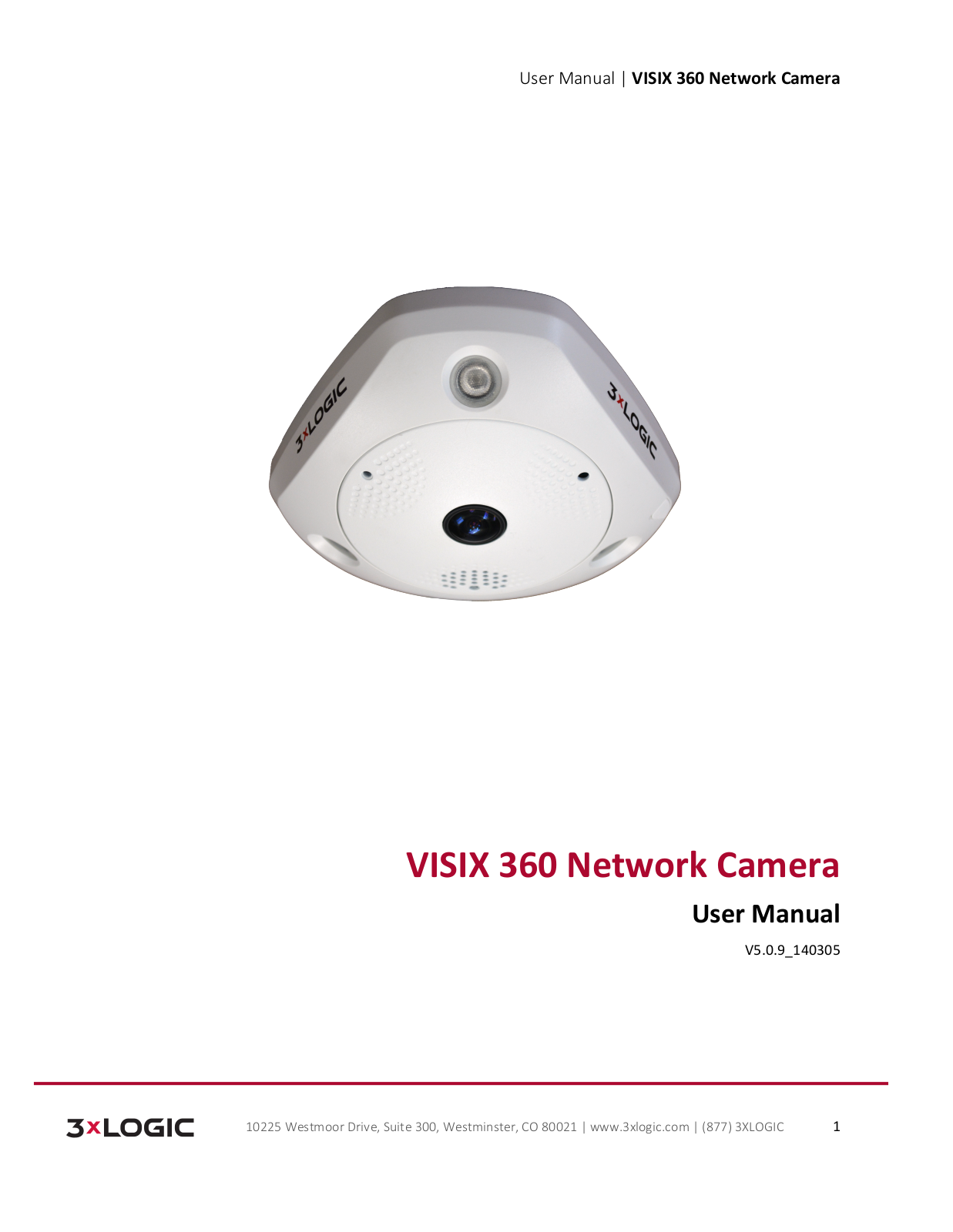 3xLOGIC VISIX Camera User Manual