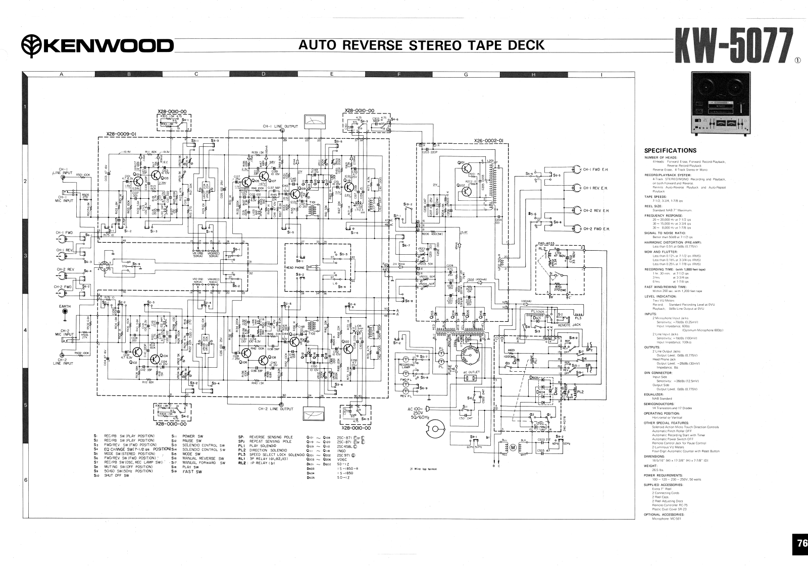 Kenwood KW-5077 Schematic