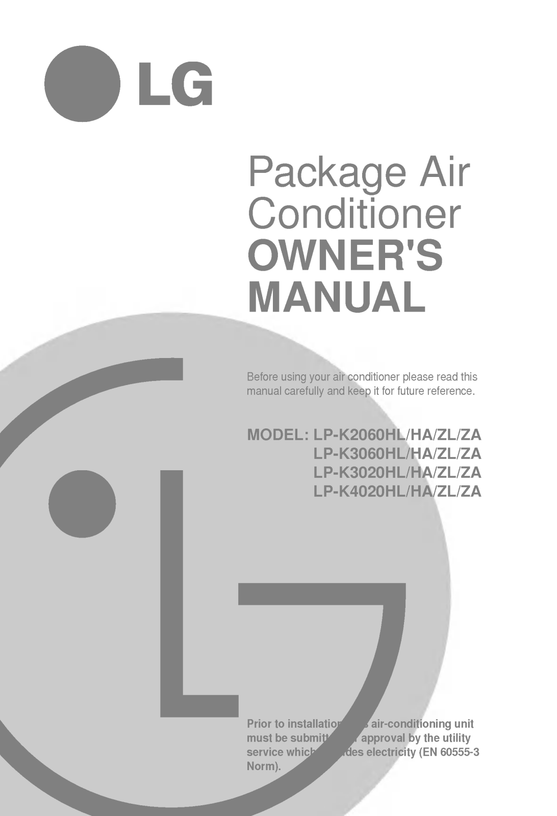 LG LPUP4020AA User manual
