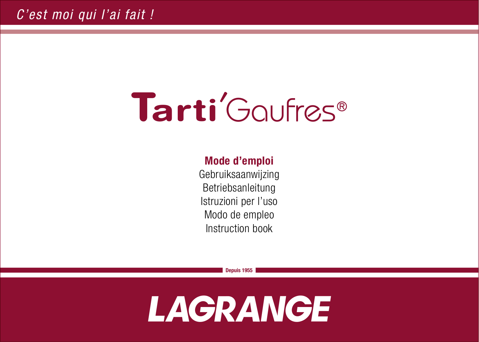 LAGRANGE TARTI GAUFRES User Manual