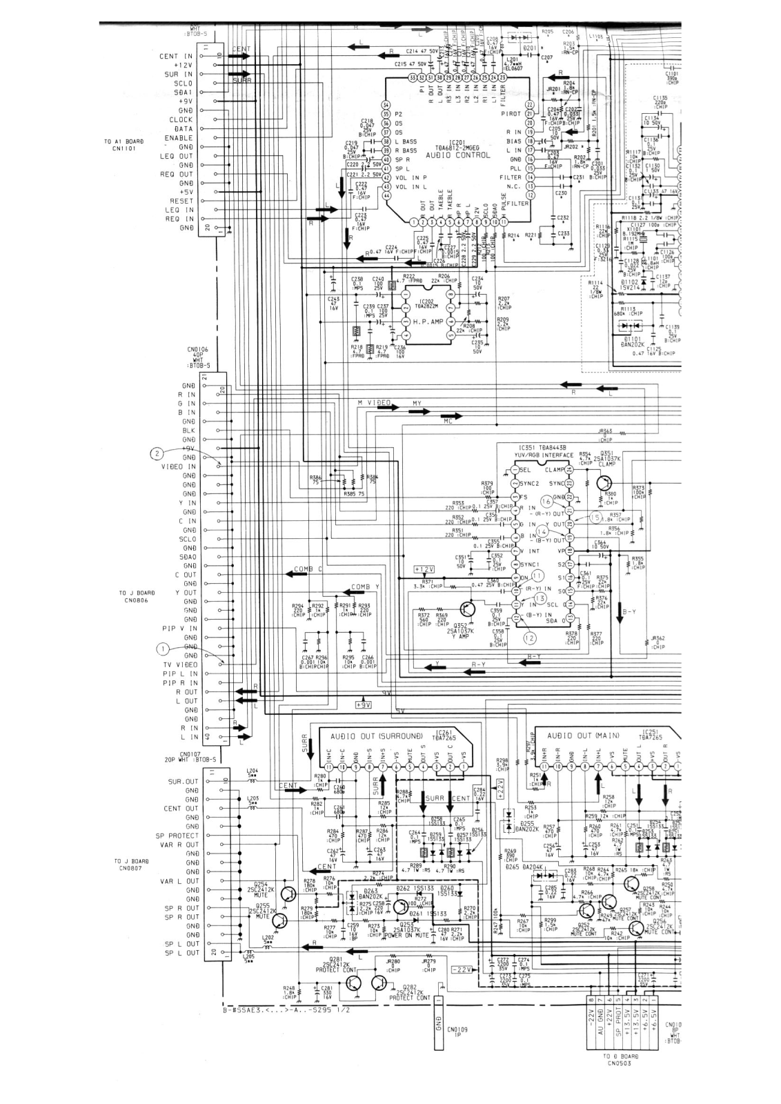 Sony KV-25E1E, KV-25E1B Schematic