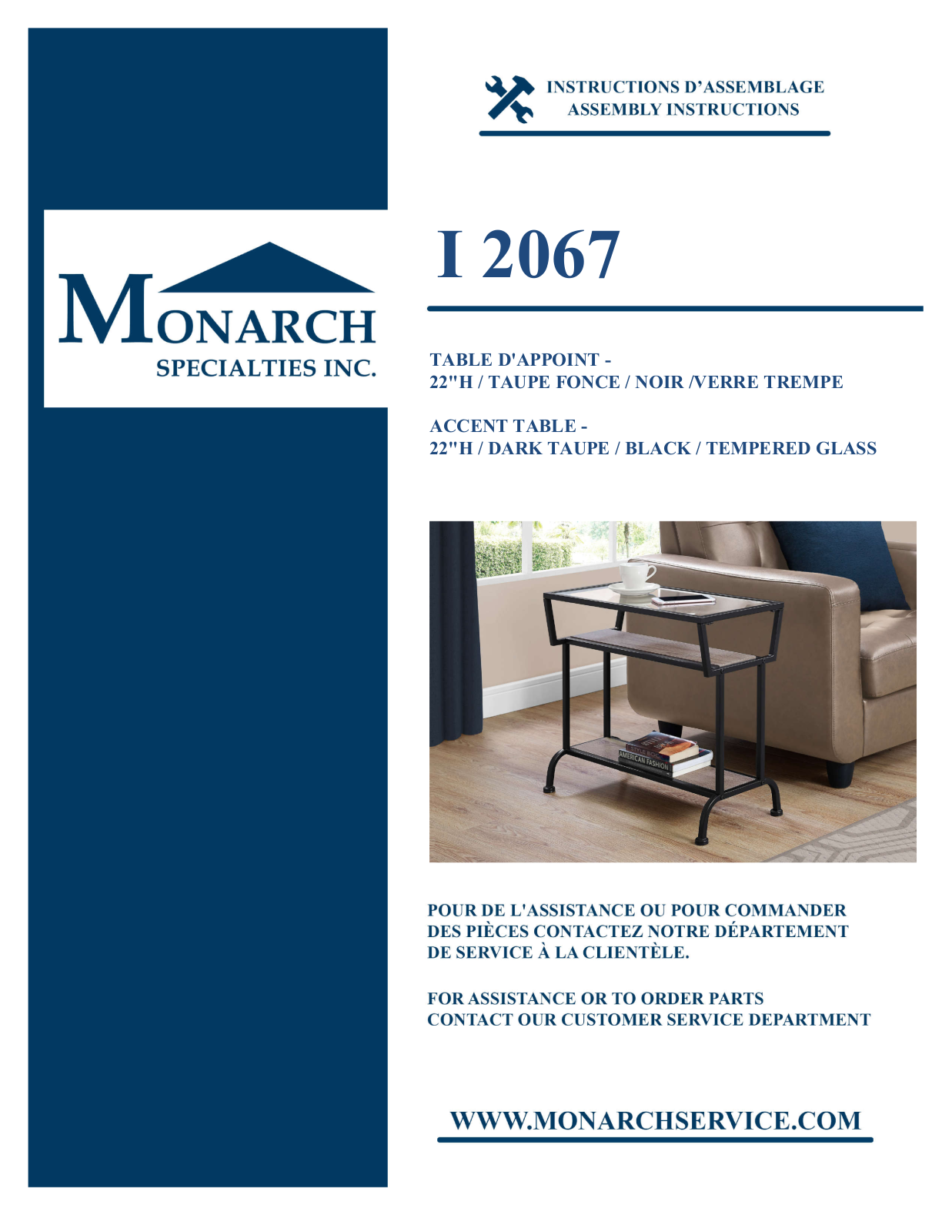 Monarch I2067 Assembly Guide - ManualMachine.com