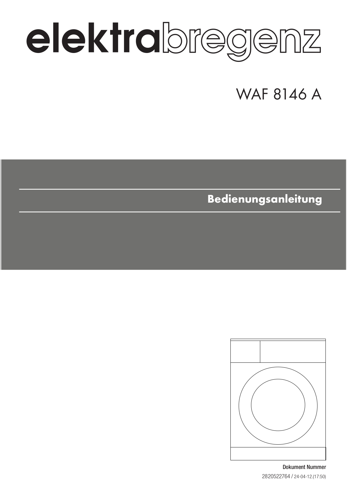 Elektra Bregenz WAF 8146 A User Manual