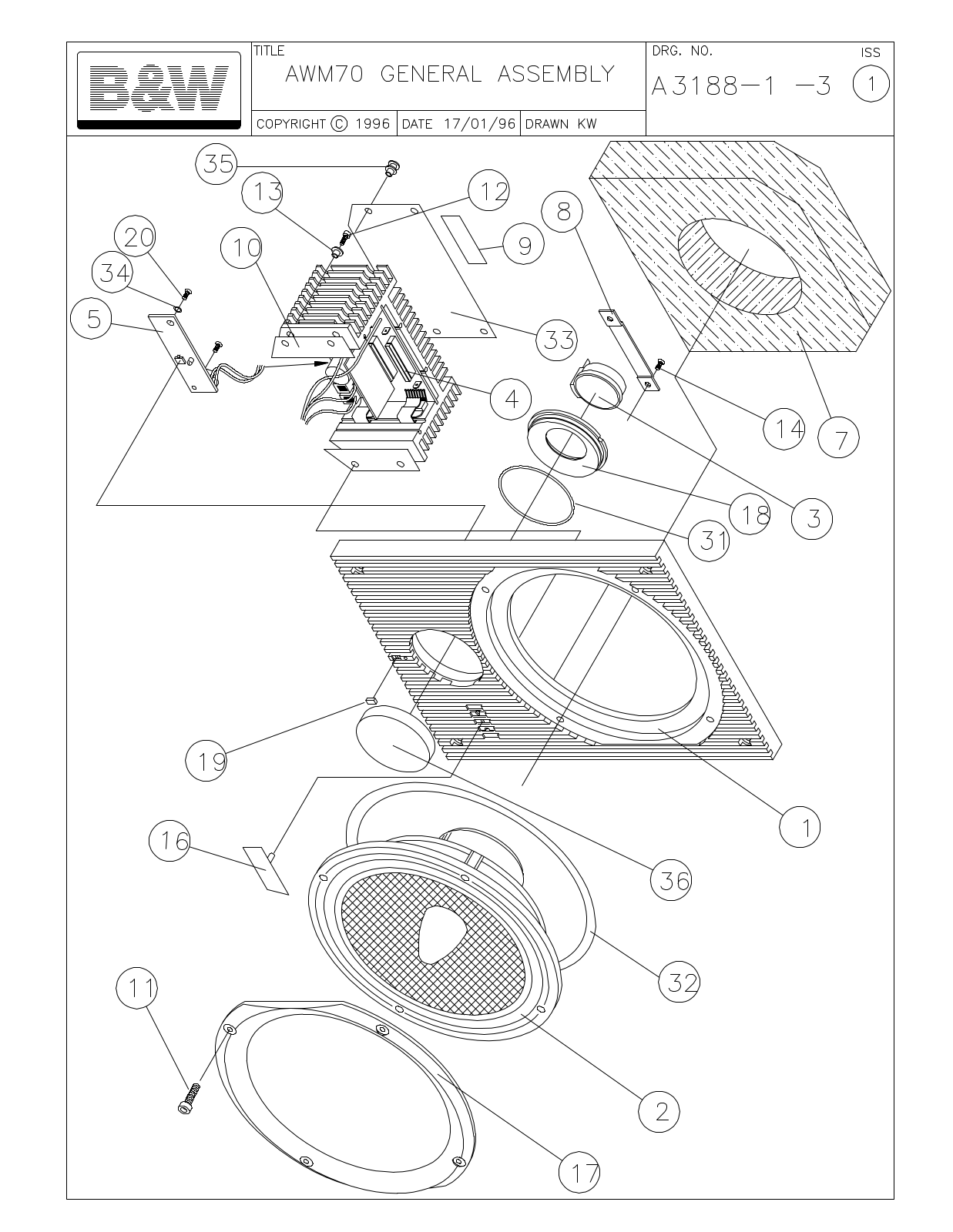 Bowers and Wilkins AWM-70 Service manual