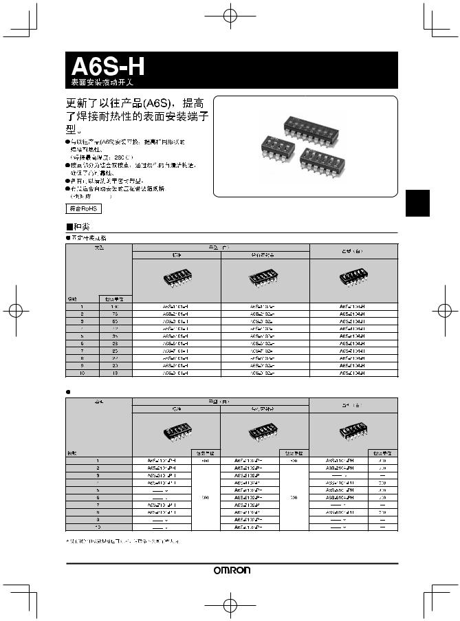 OMRON A6S-H User Manual