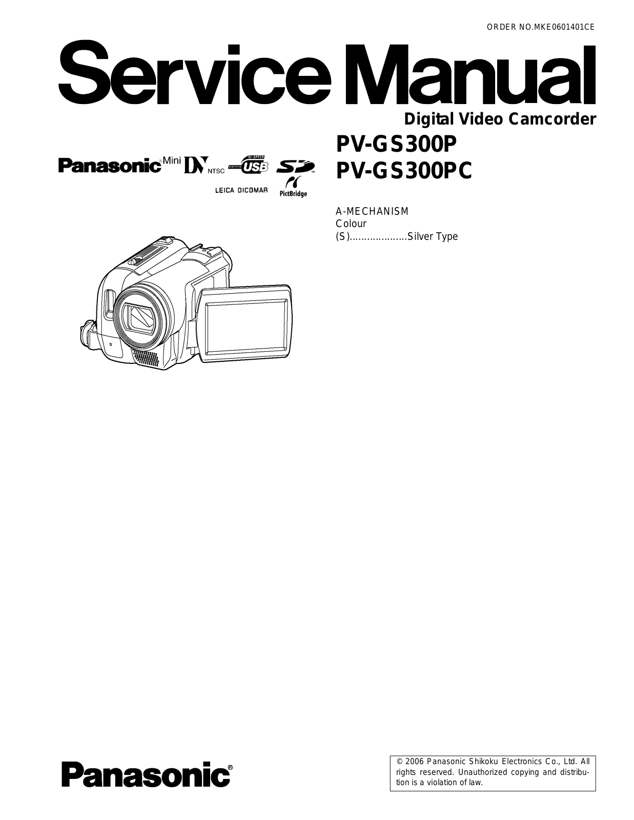 Panasonic PV-GS300P, PV-GS300PC Service Manual