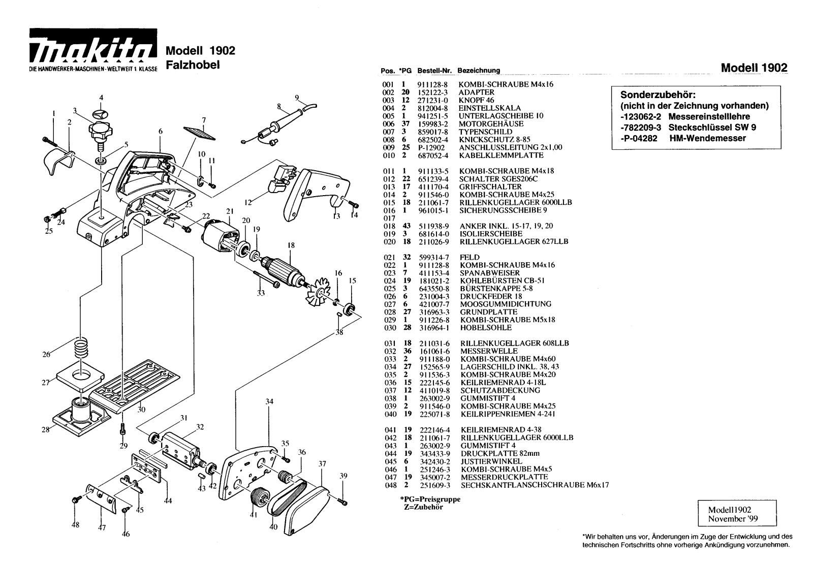 Makita 1902 User Manual