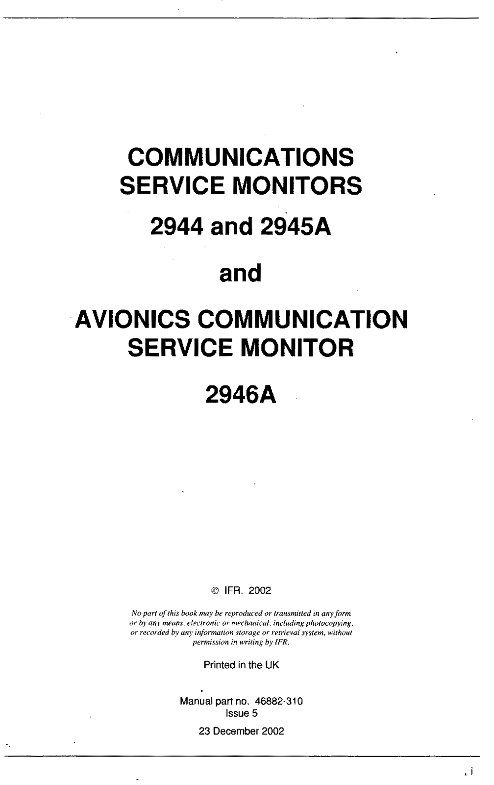 Marconi 2944, 2945A Service Manual