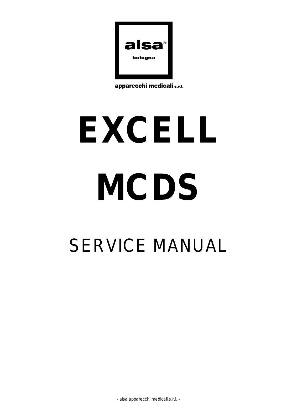 Alsa Excell MCDS User manual