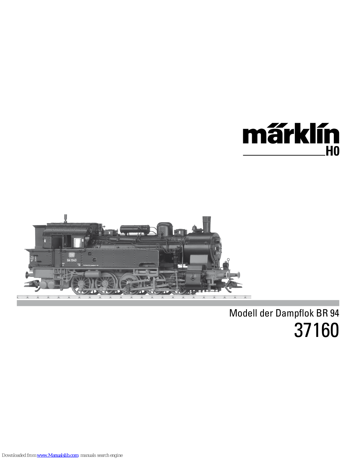 marklin 37160, 37161, 37165, 37164 User Manual