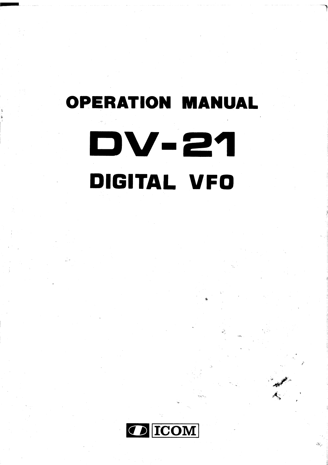 Icom DV-21 User Manual