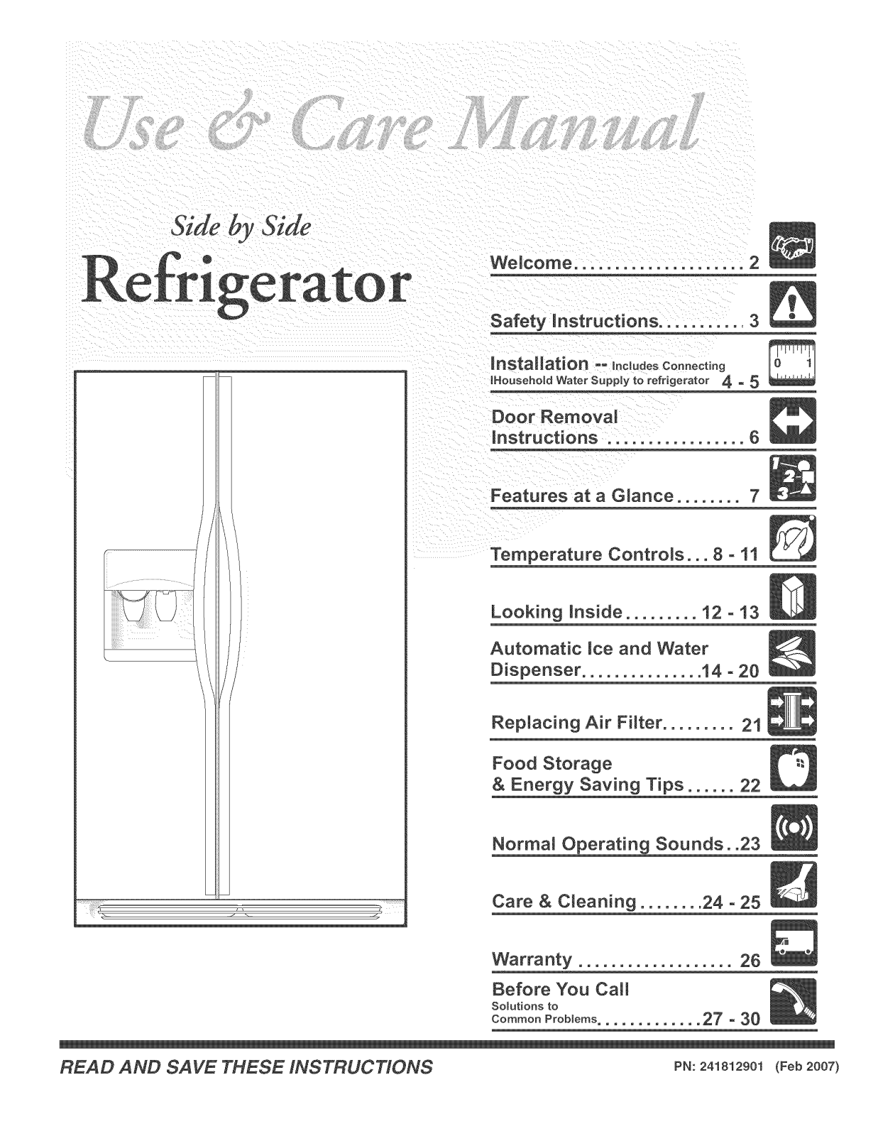 Frigidaire PHSB67EHSB0, PHS69EHSS2, PHS37EHSB2, GLHS67EHW1, GLHS67EHSB1 Owner’s Manual - ManualMachine.com