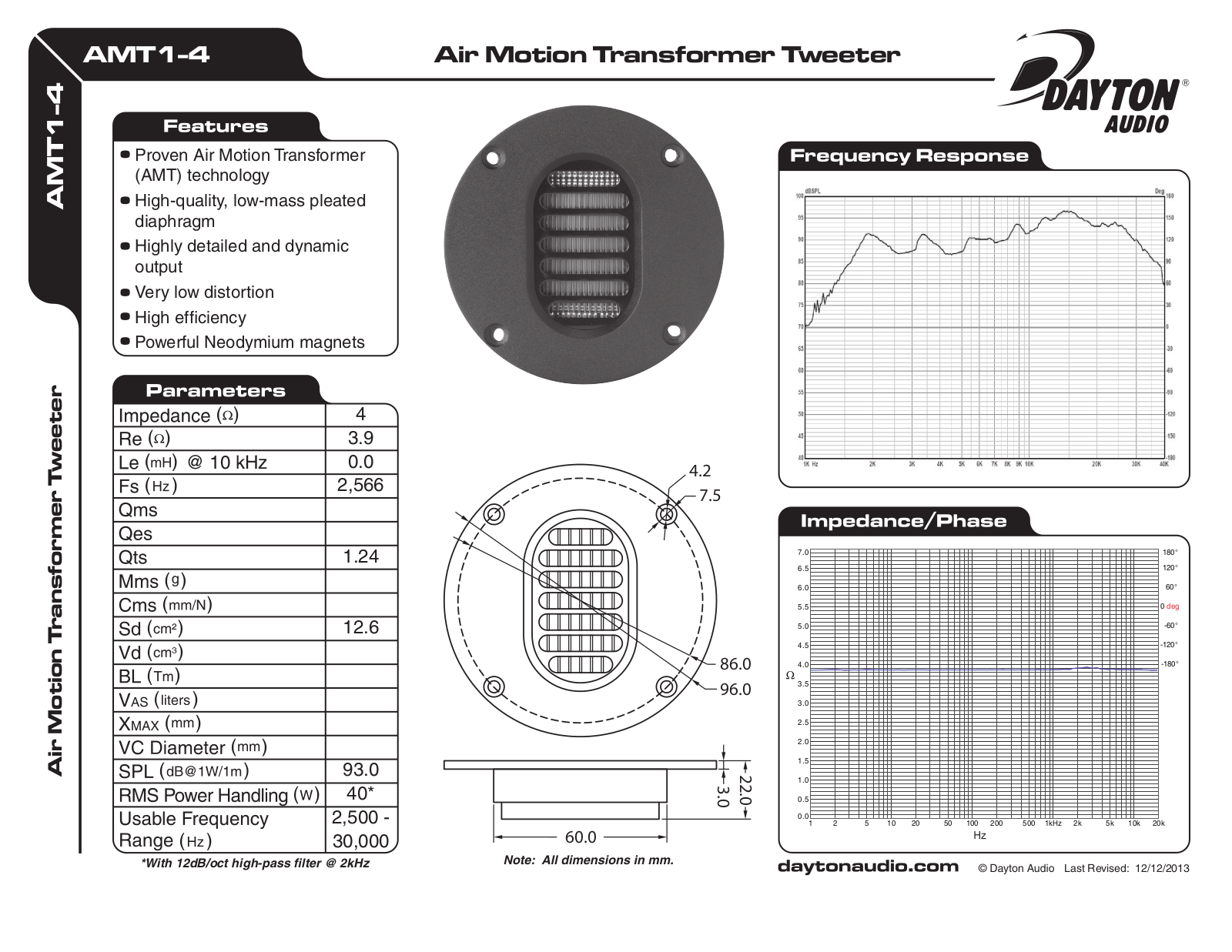 Dayton AMT1-4 Air User Manual