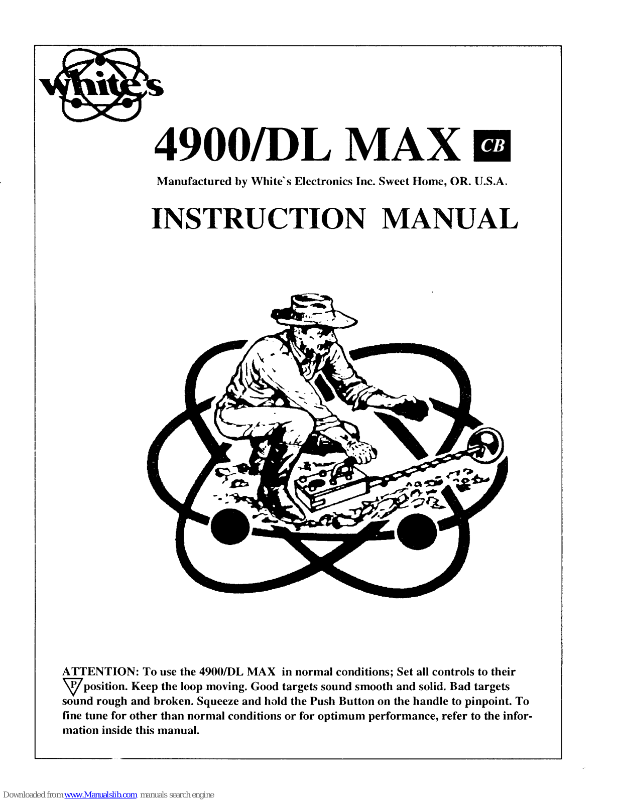 Whites 4900, 4900 DL Max Instruction Manual - ManualMachine.com