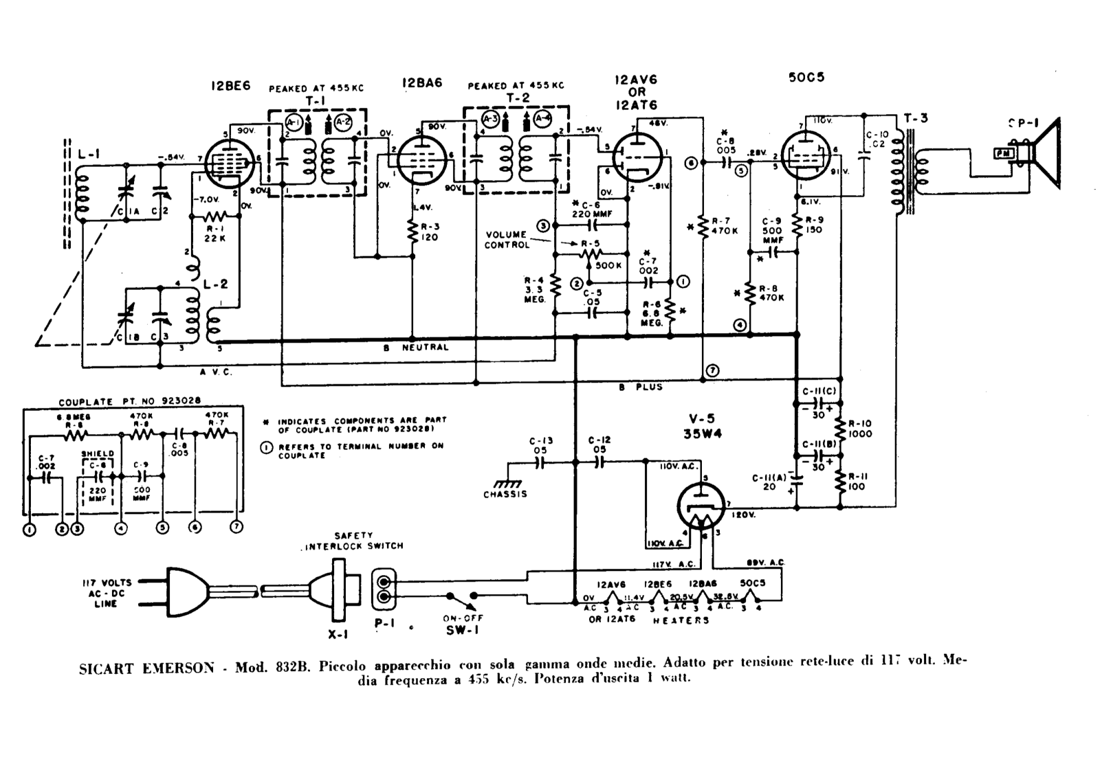 Sicart Emerson 832b schematic