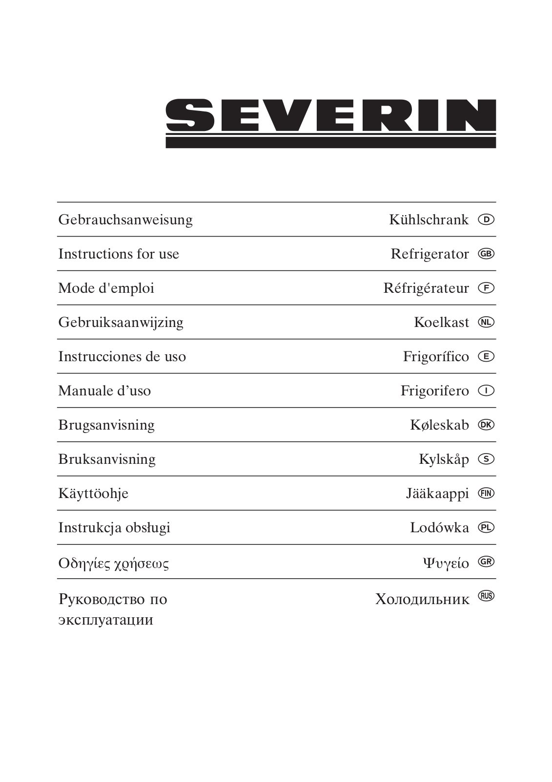 Severin KS 9814 User Manual