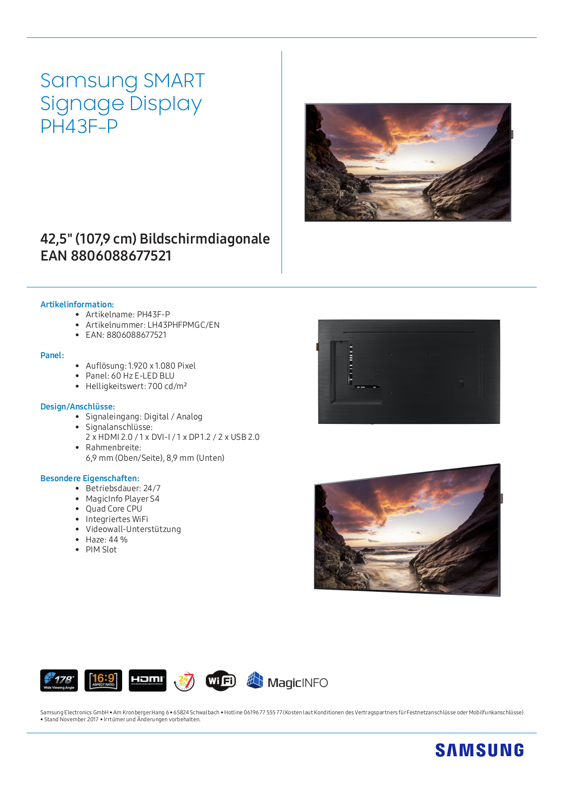 Samsung PH43F-P User Manual