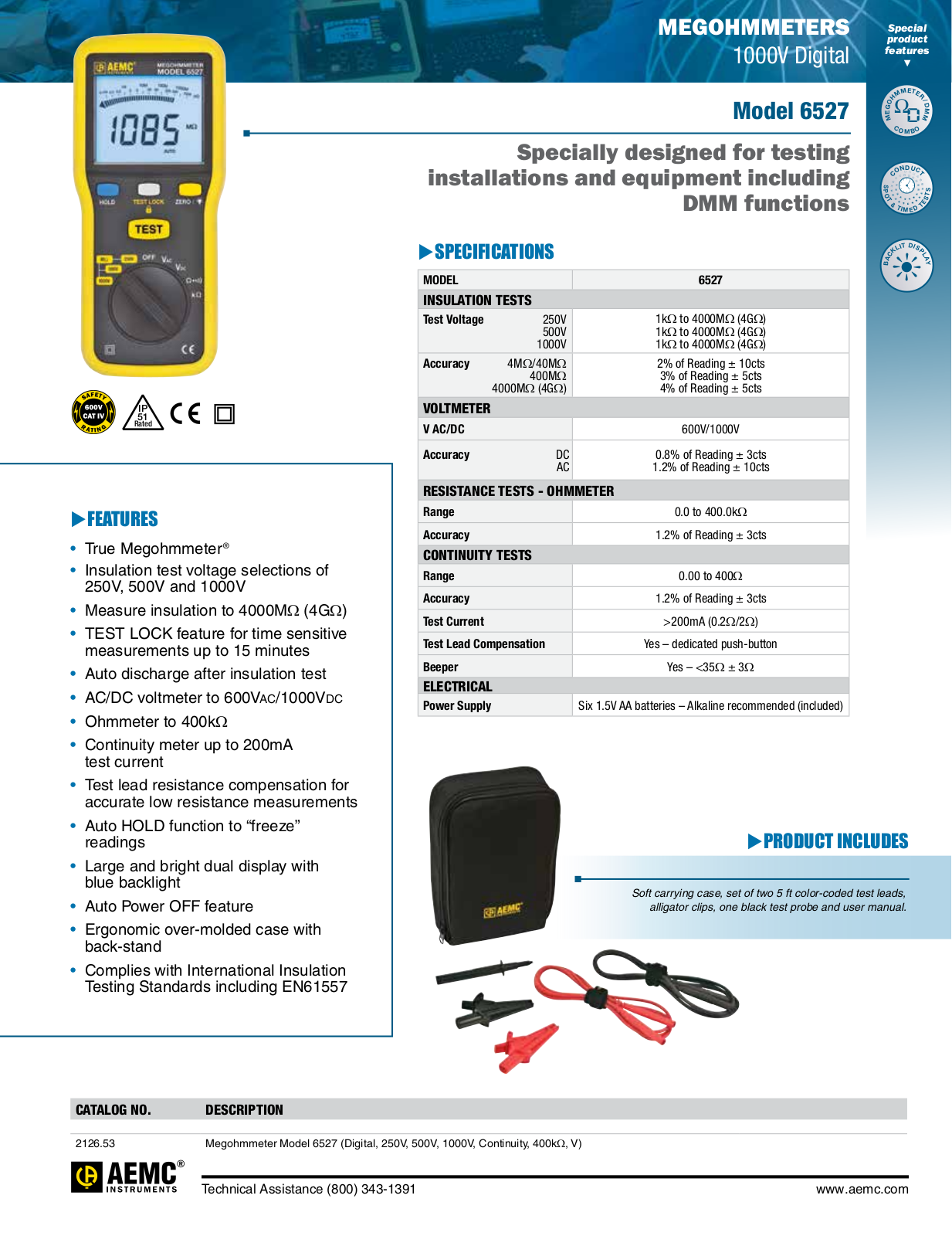 AEMC 6527 Data sheet