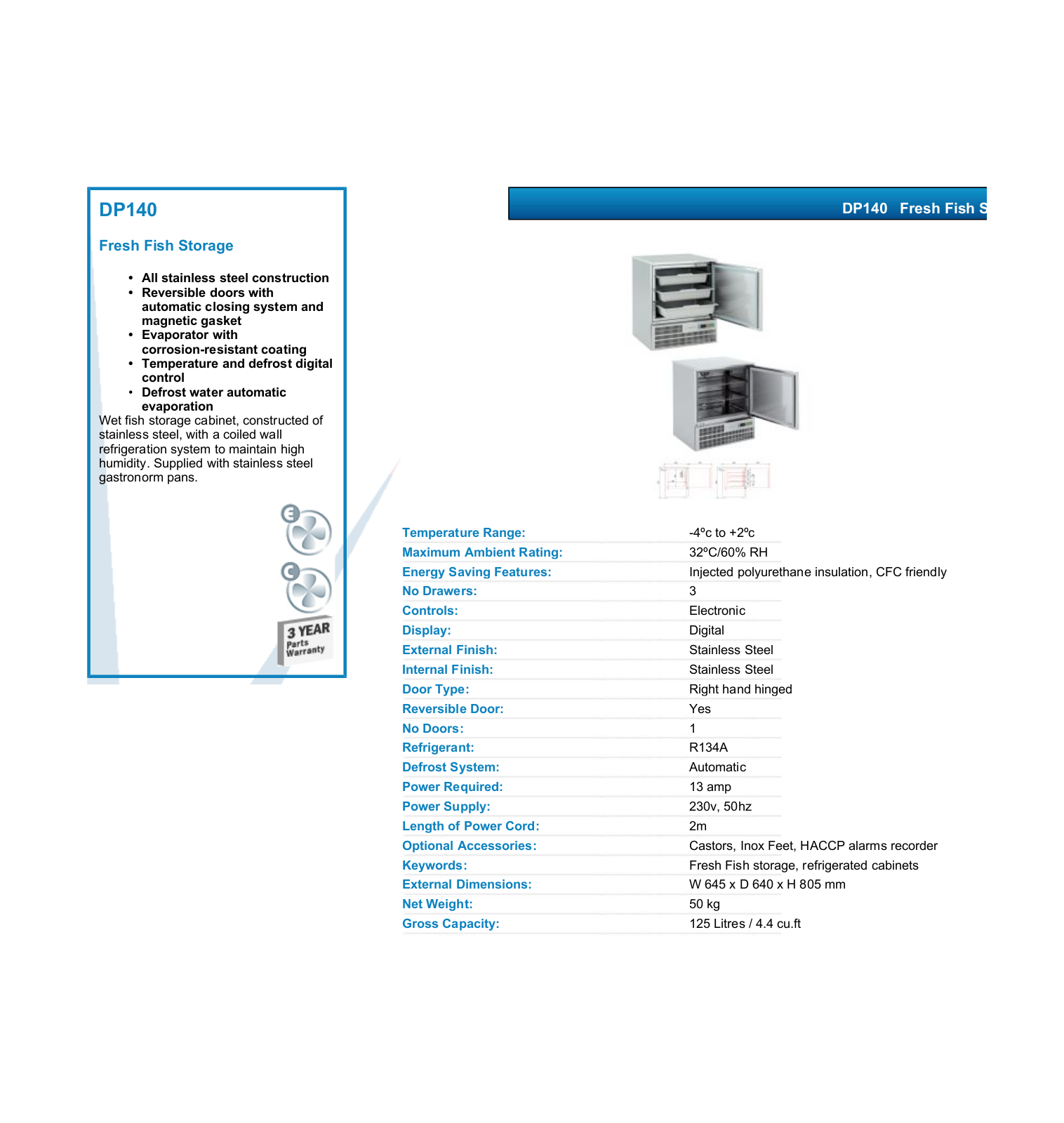 Valera DP140 DATASHEET