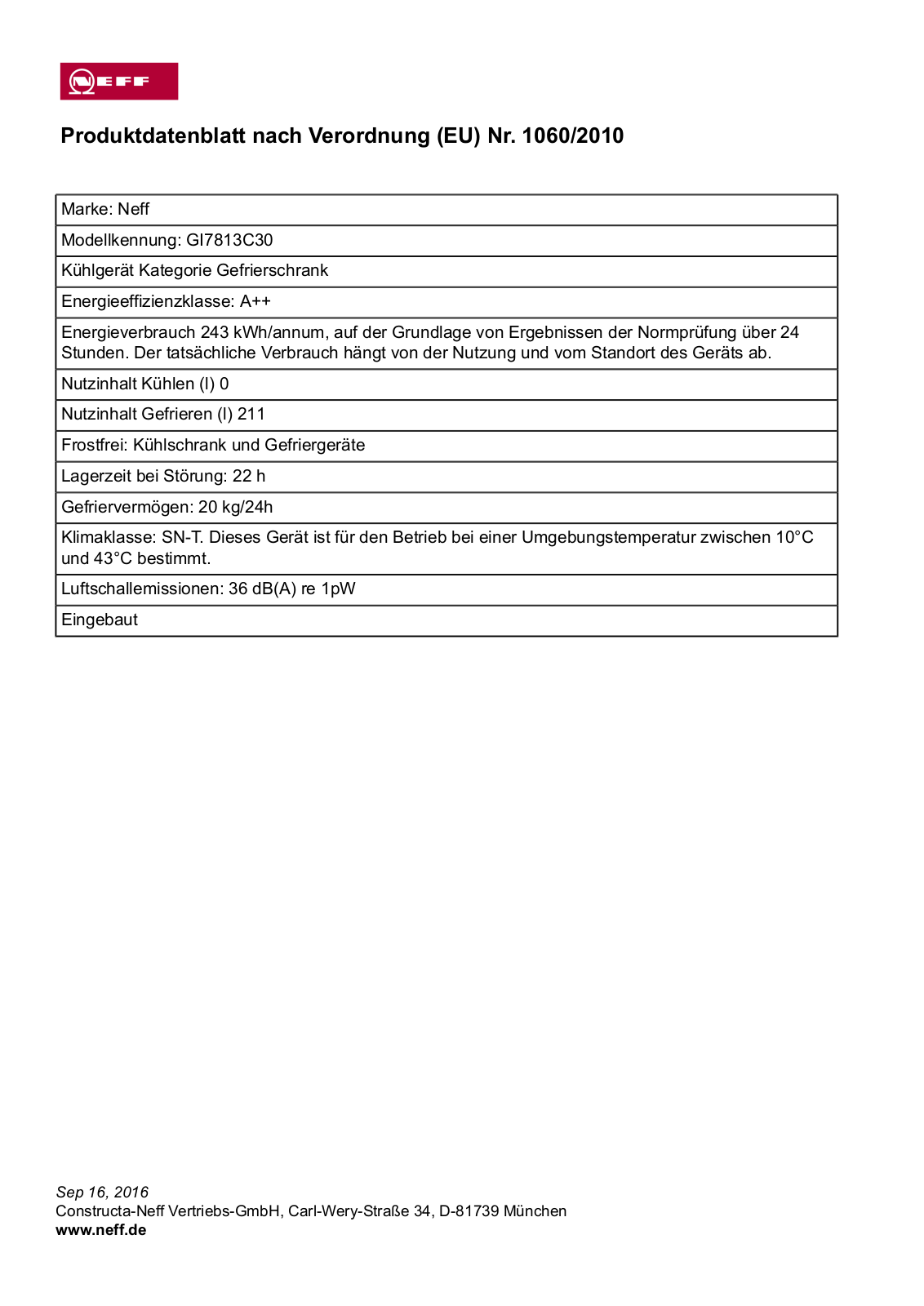 Neff GI7813C30 Service Manual