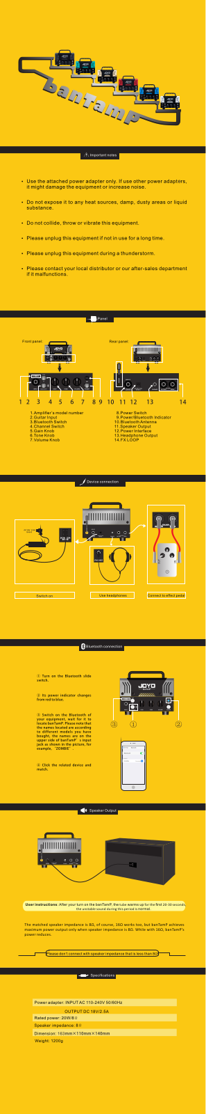 JOYO TECHNOLOGY BANTAMP User Manual