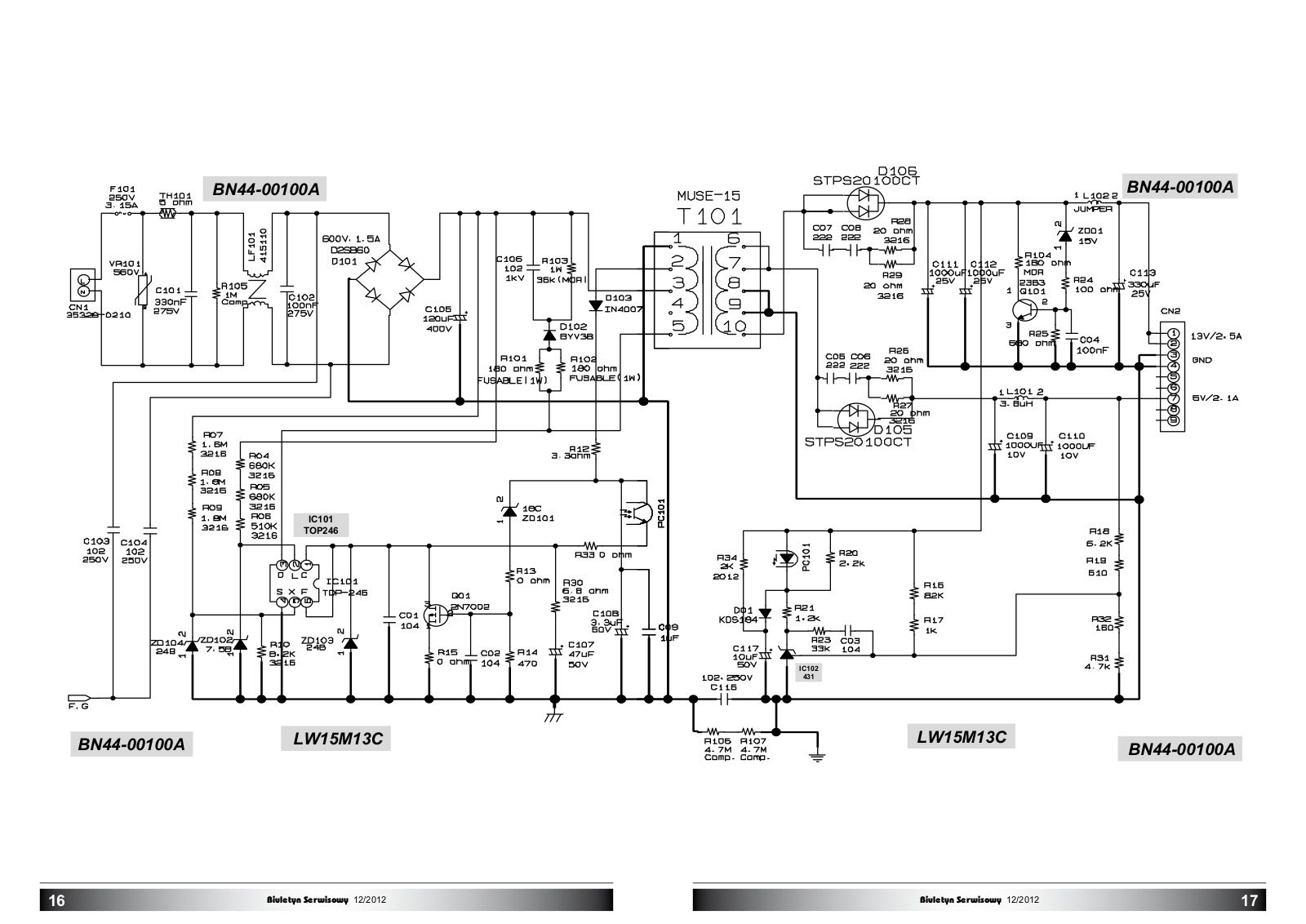 Samsung BN44-00100A Schematic