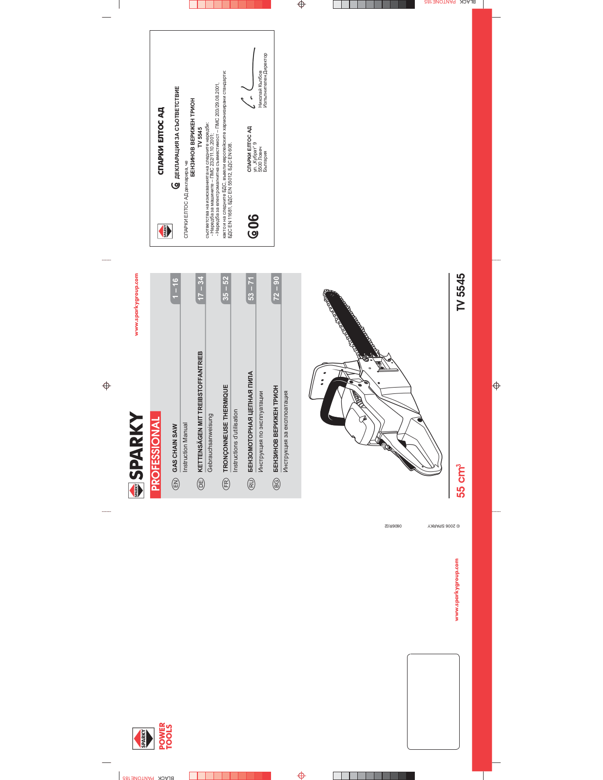 Sparky Group TV 5545 User Manual