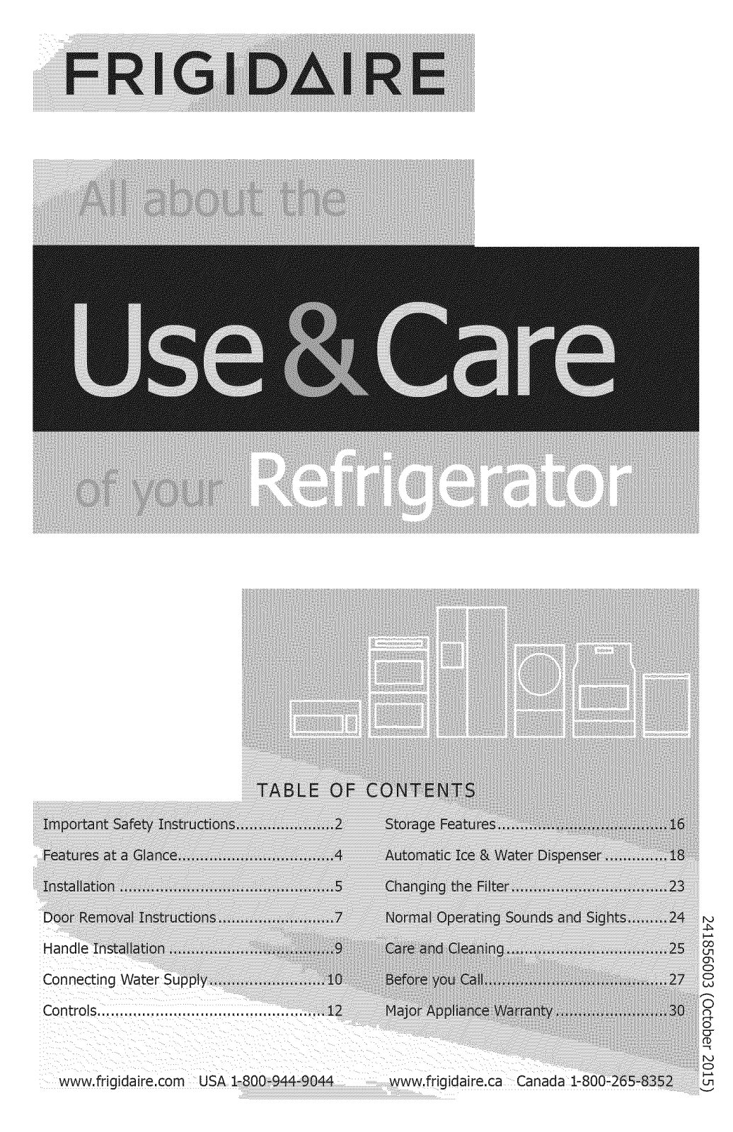 Frigidaire FFSS26D8RS0 Owner’s Manual