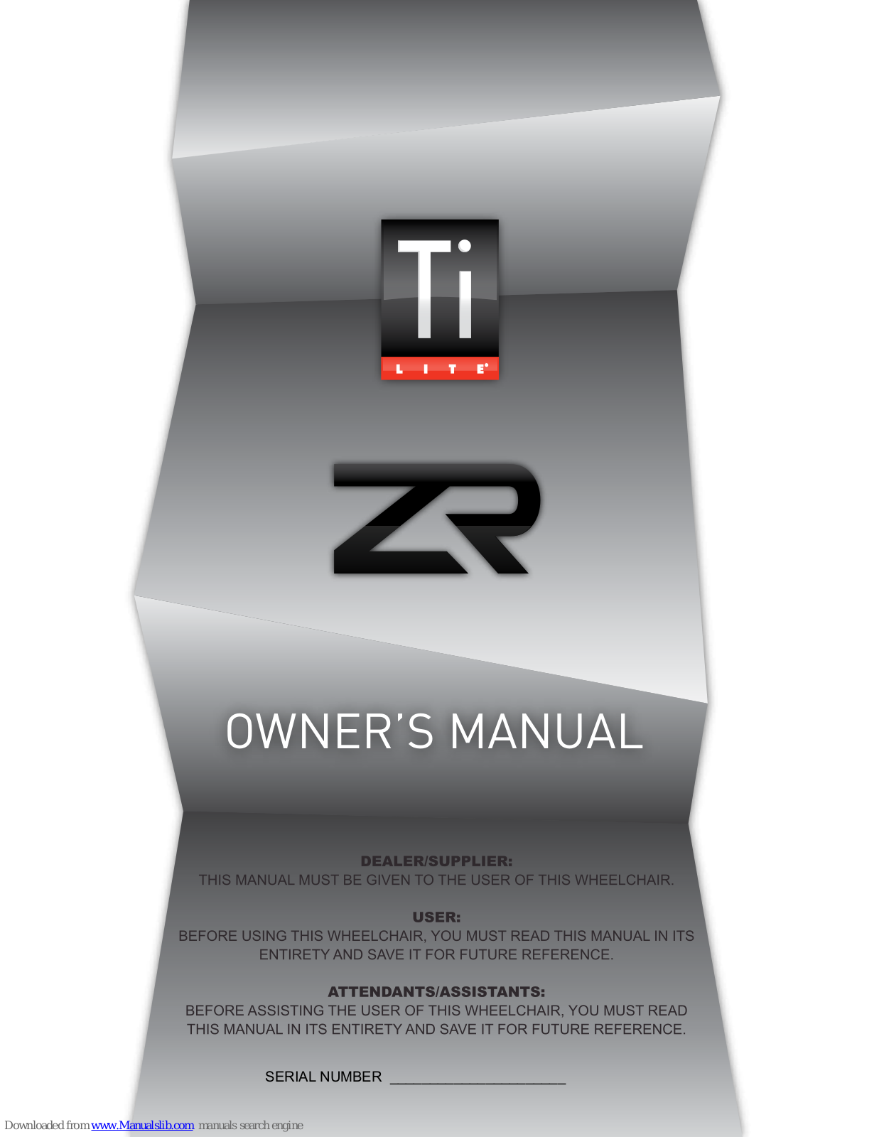 Ti Lite ZR Owner's Manual