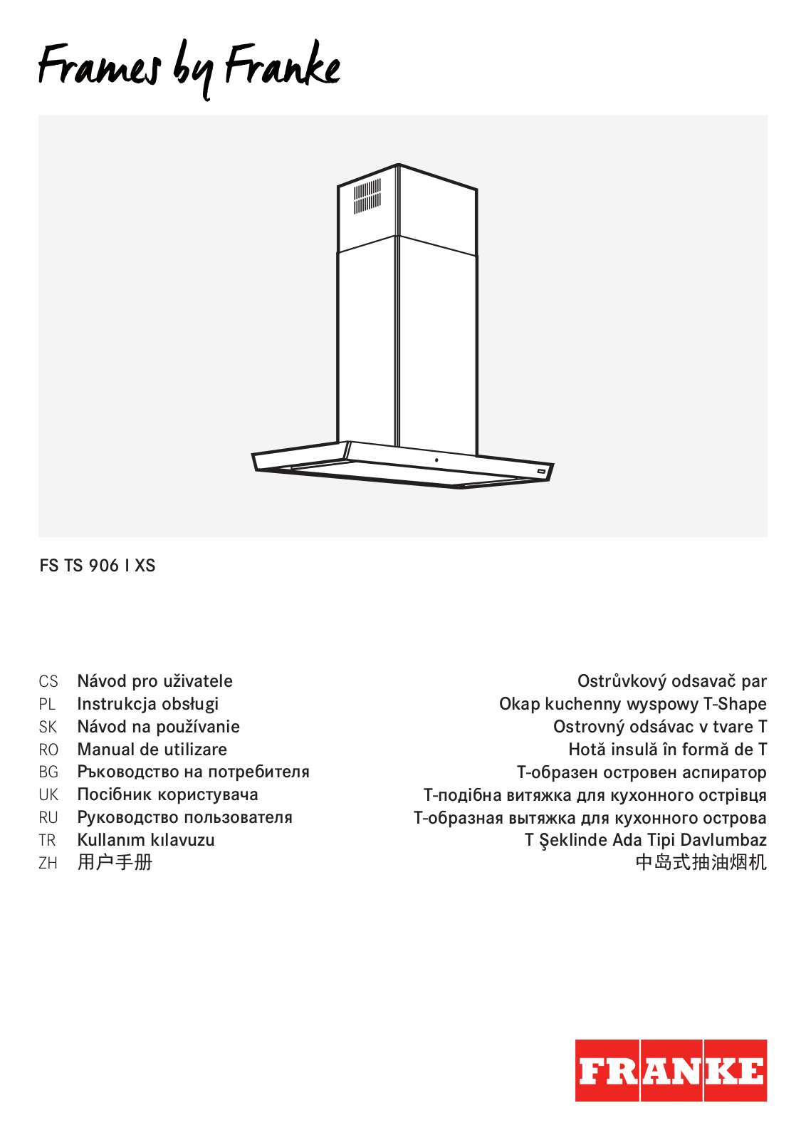 Franke FS TS 906 I XS CH User manual