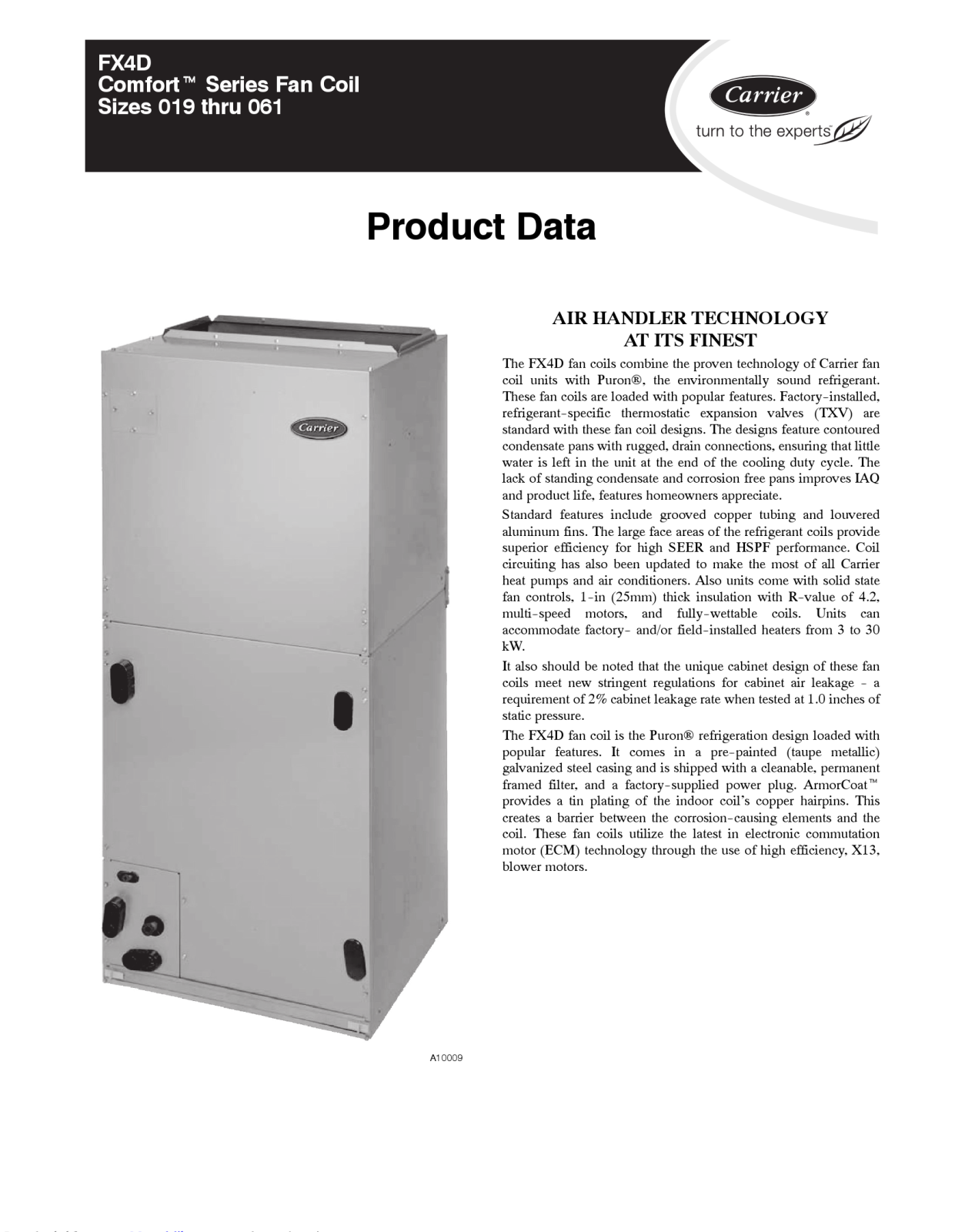 Carrier FX4D Product data