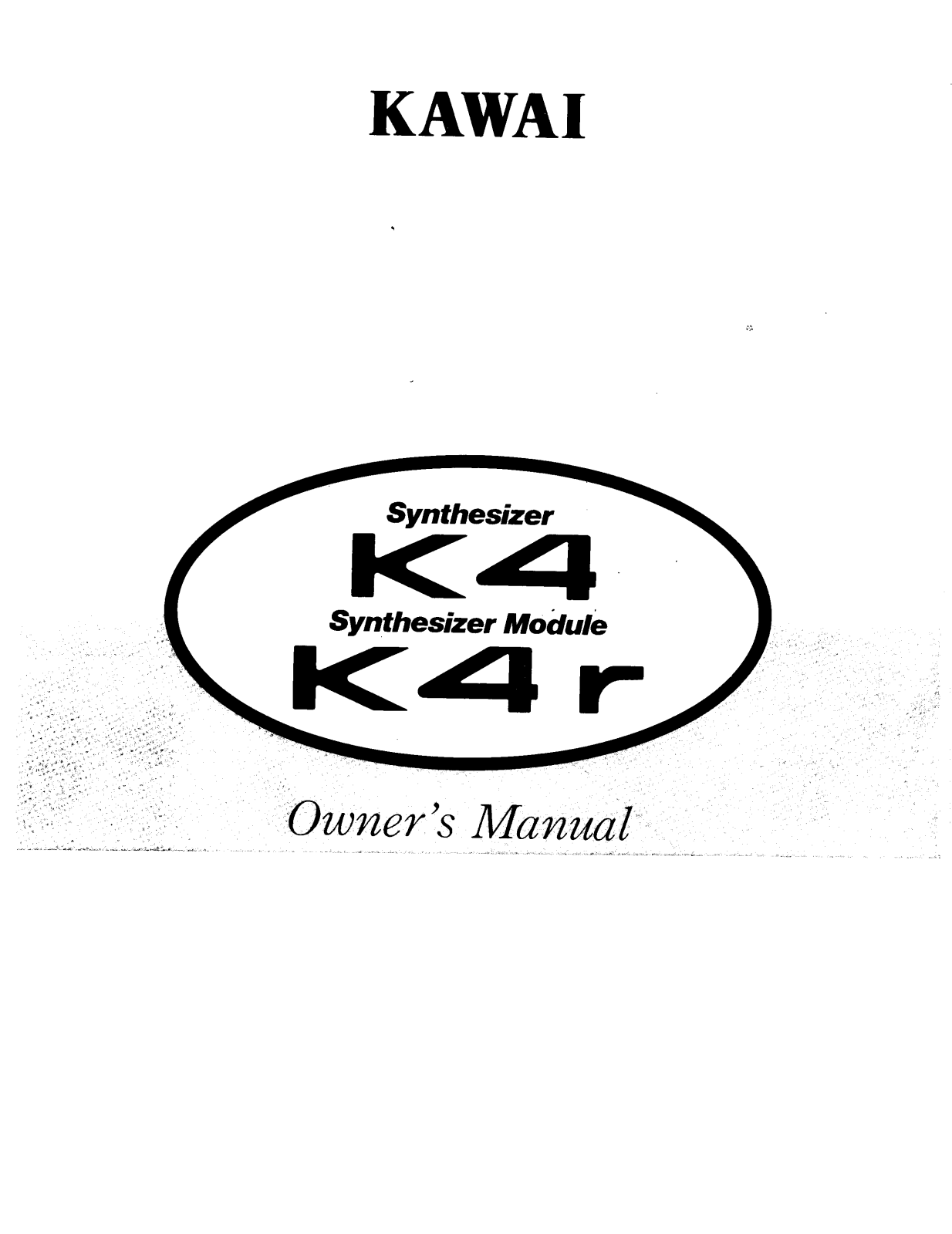Kawai K4, K4r User Manual