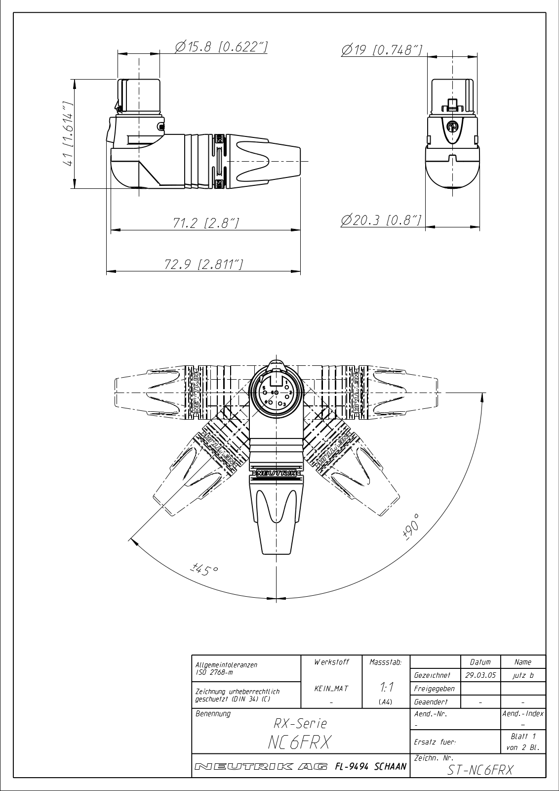 Neutrik NC6FSX-BAG User Manual