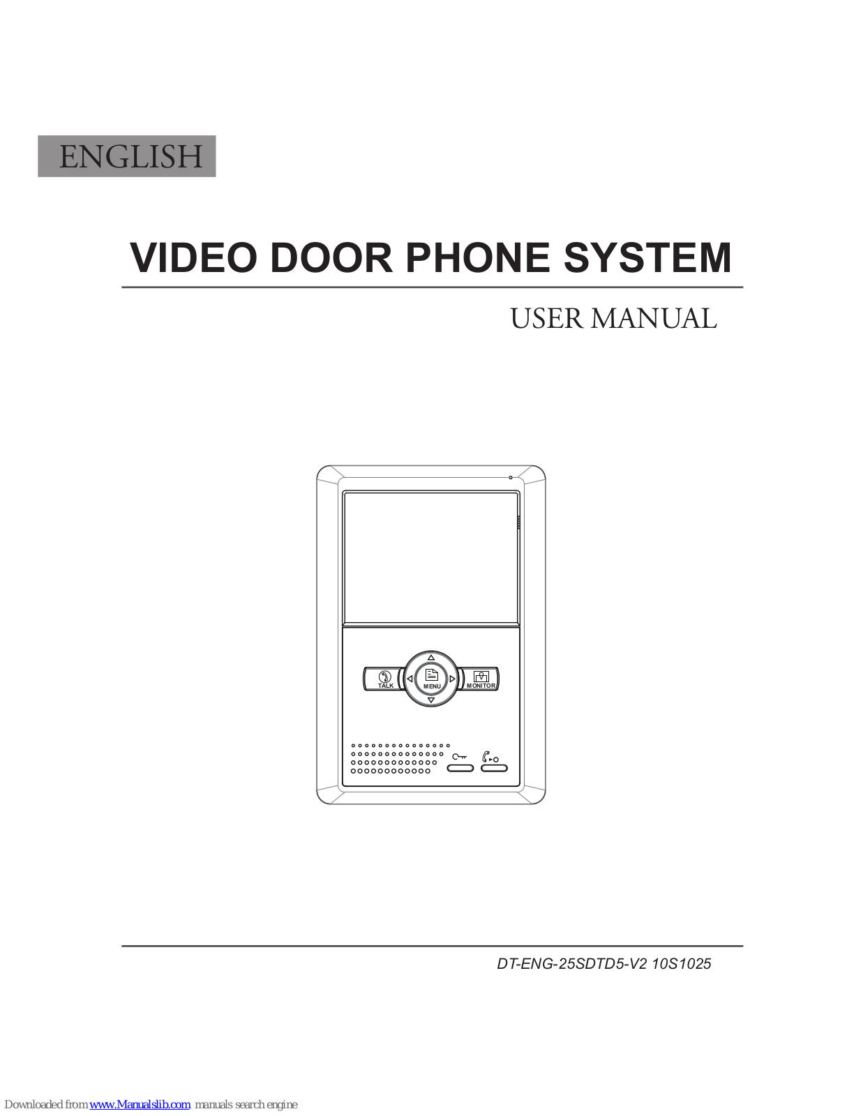 V-Tec VIDEO DOOR PHONE SYSTEM User Manual