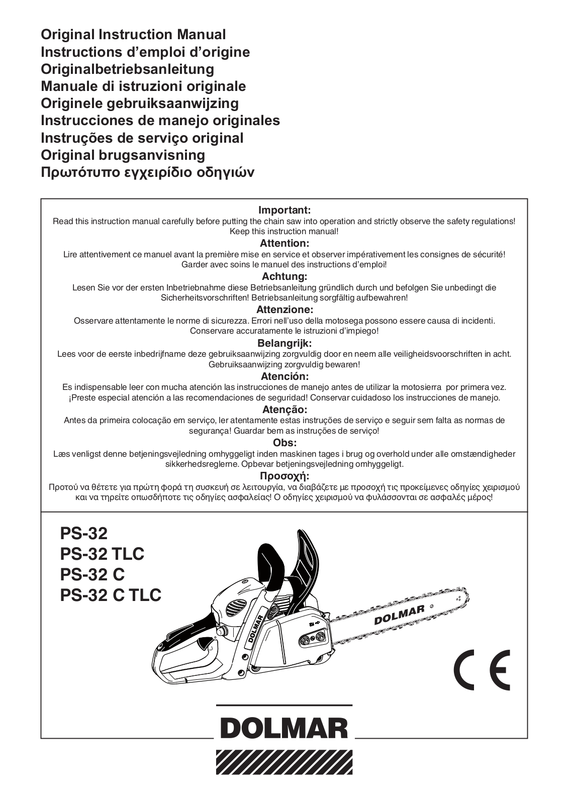 DOLMAR PS32CTLC35 User Manual