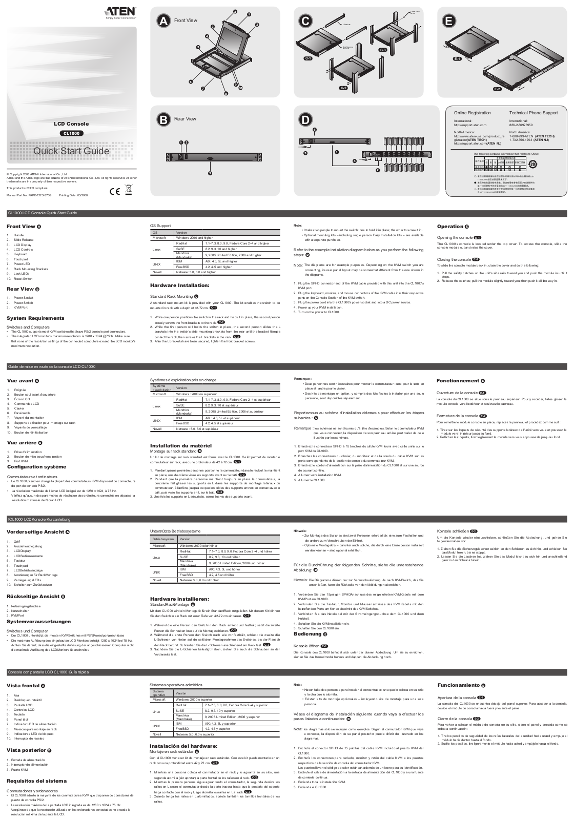 Aten CL1000M Quick Start Guide