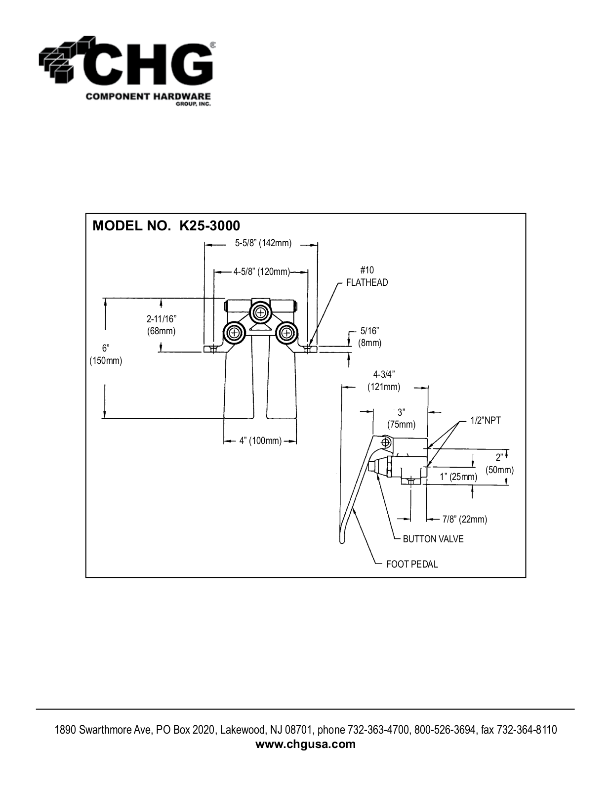 Component Hardware K25-3000 User Manual