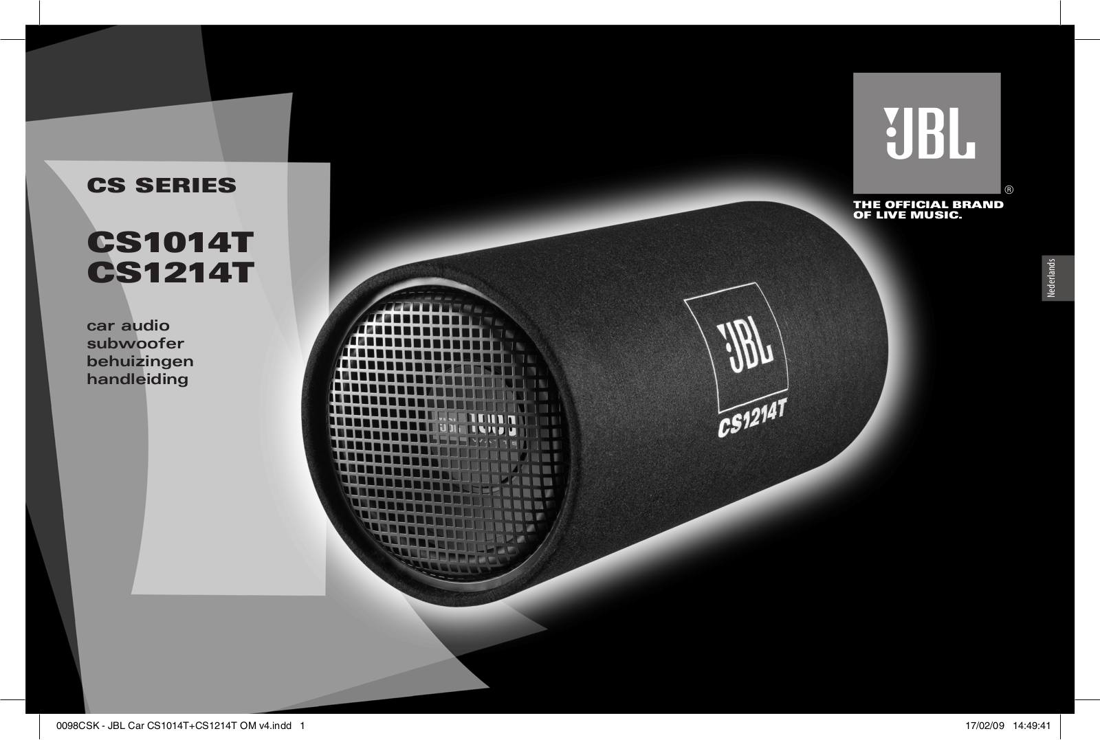 JBL CS1014T, CS1214T User manual