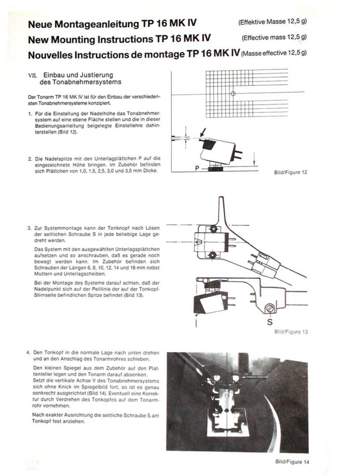 Thorens TP-16-Mk-IV Owners Manual