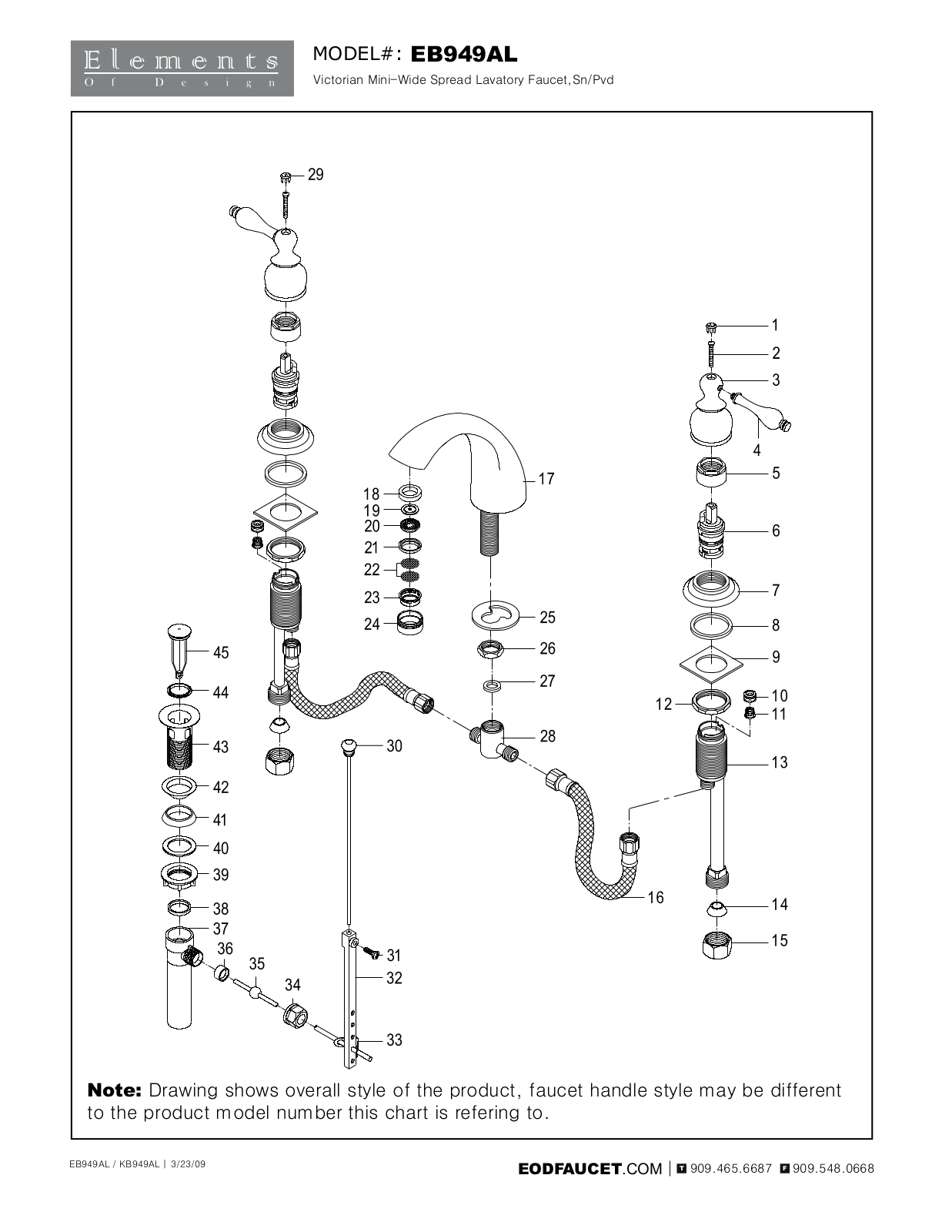 Elements of Design EDE2970 Service Parts - ManualMachine.com