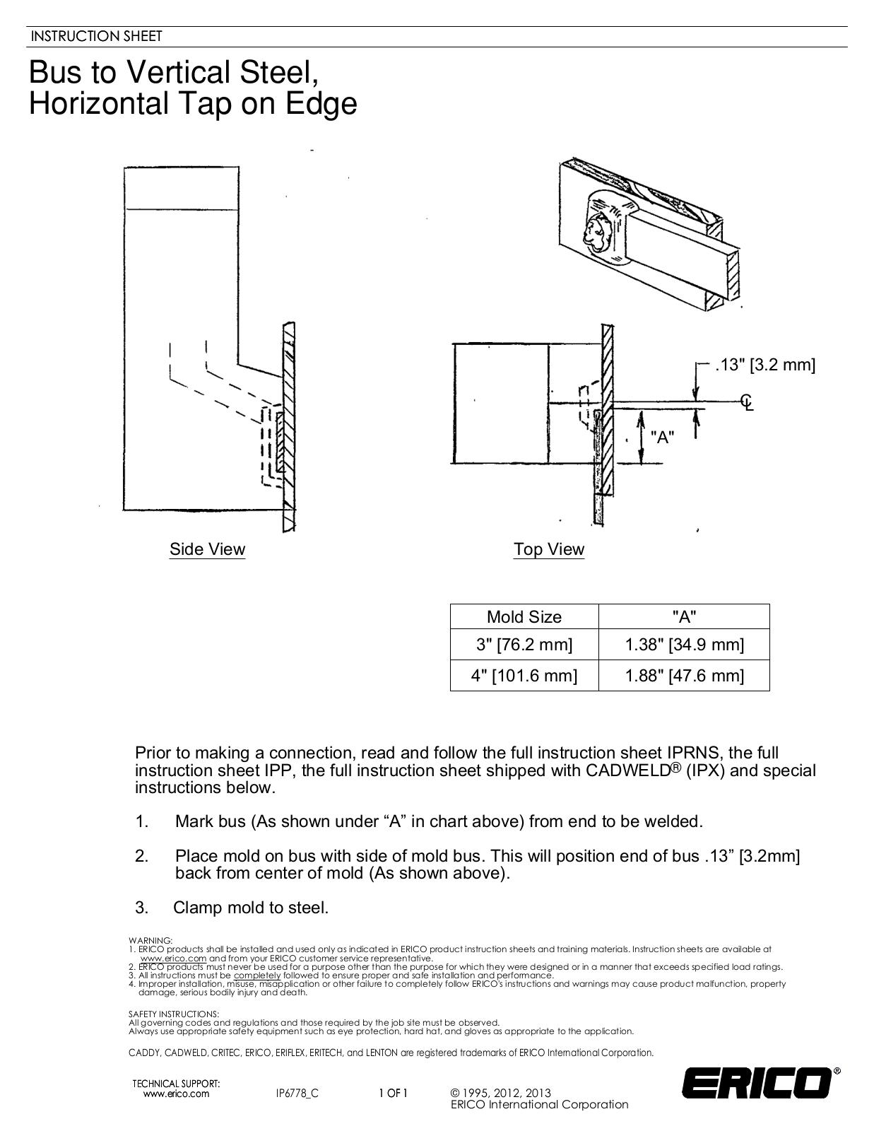 ERICO IP6778 User Manual