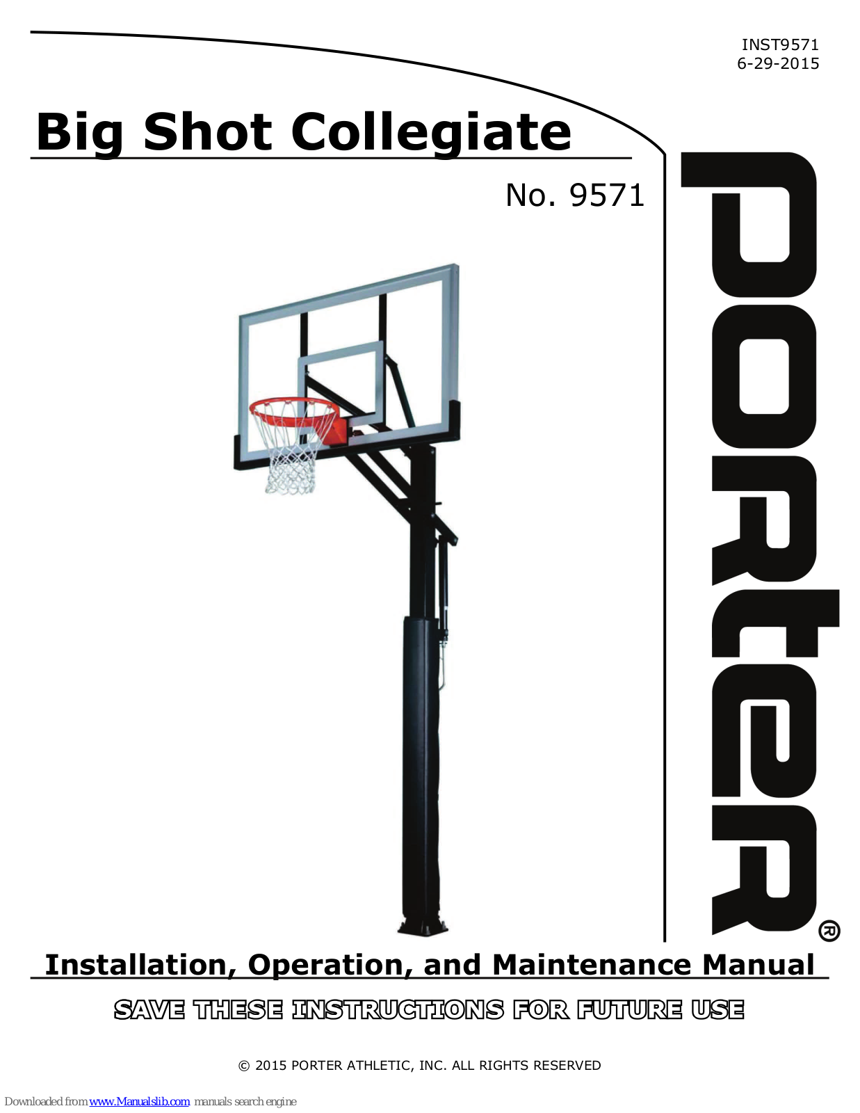 Porter 9571 Installation, Operation And Maintenance Manual - ManualMachine.com