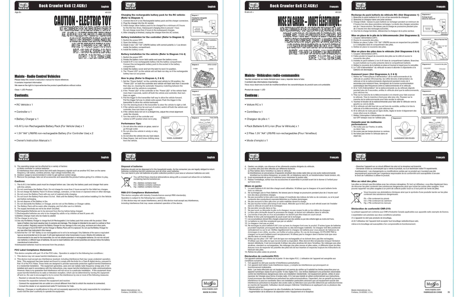 May Cheong Toy Fty 14167RCA User Manual