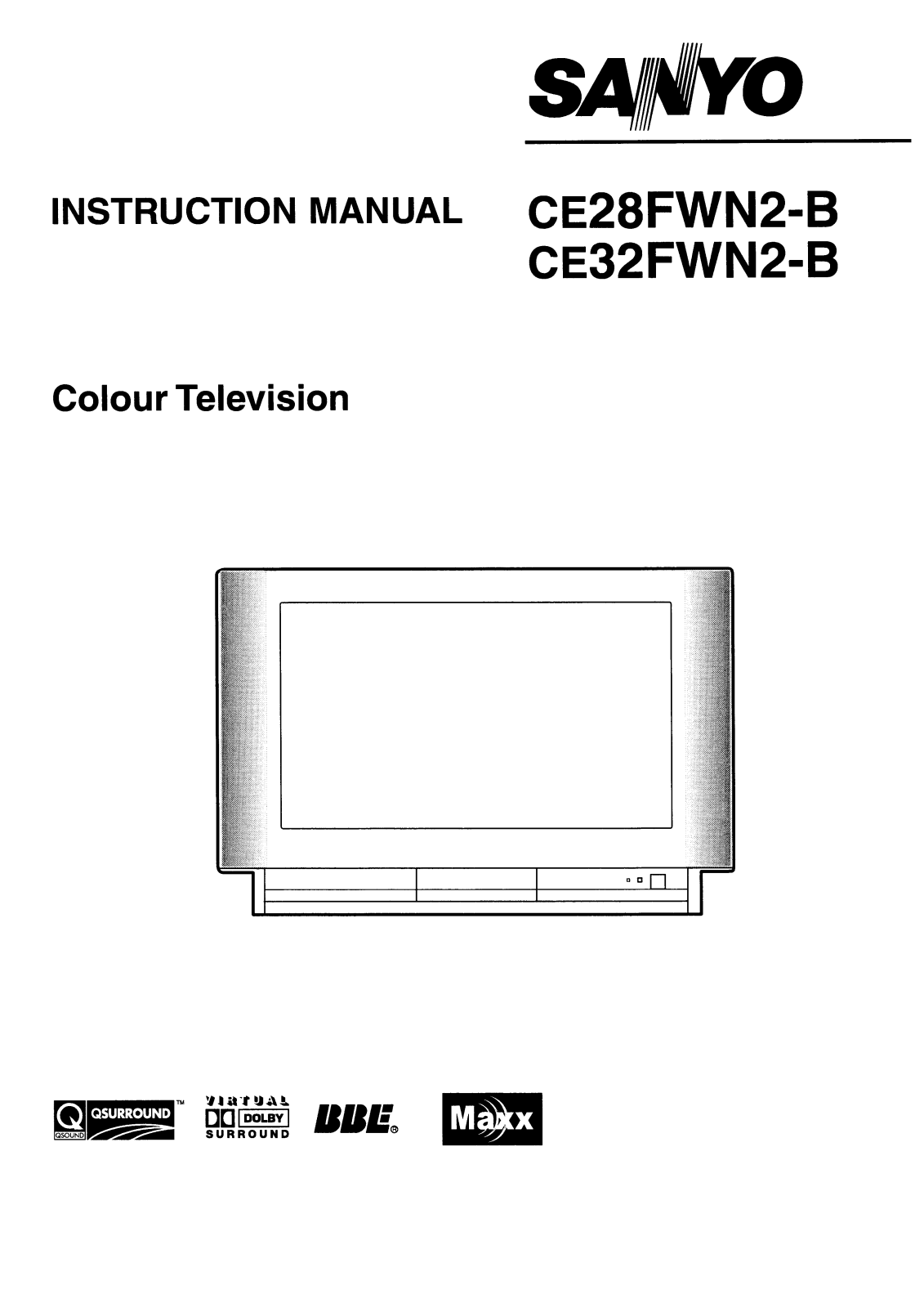 Sanyo CE28FWN2-B, CE32FWN2-B Instruction Manual